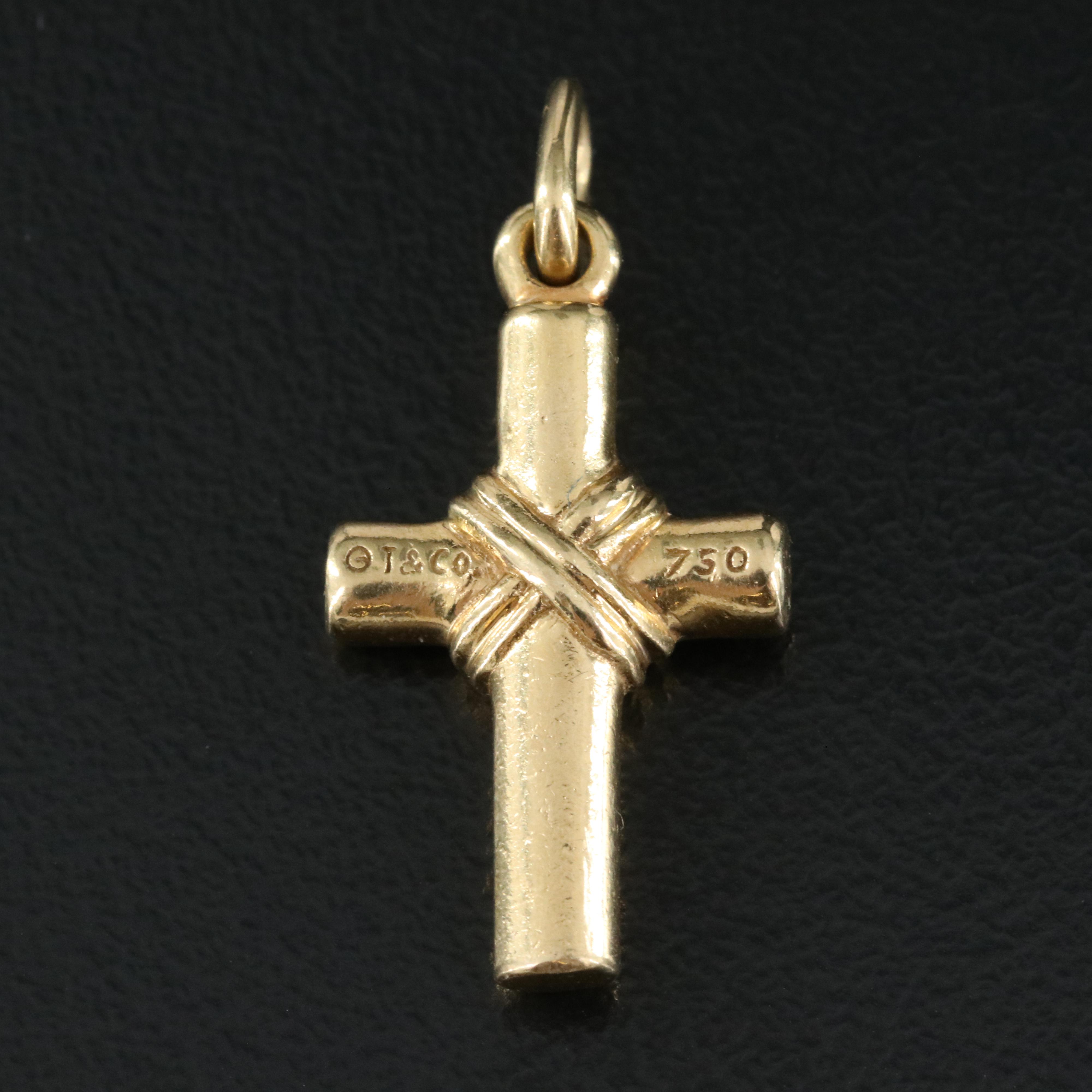 Tiffany & Co. 18K Cross Pendant