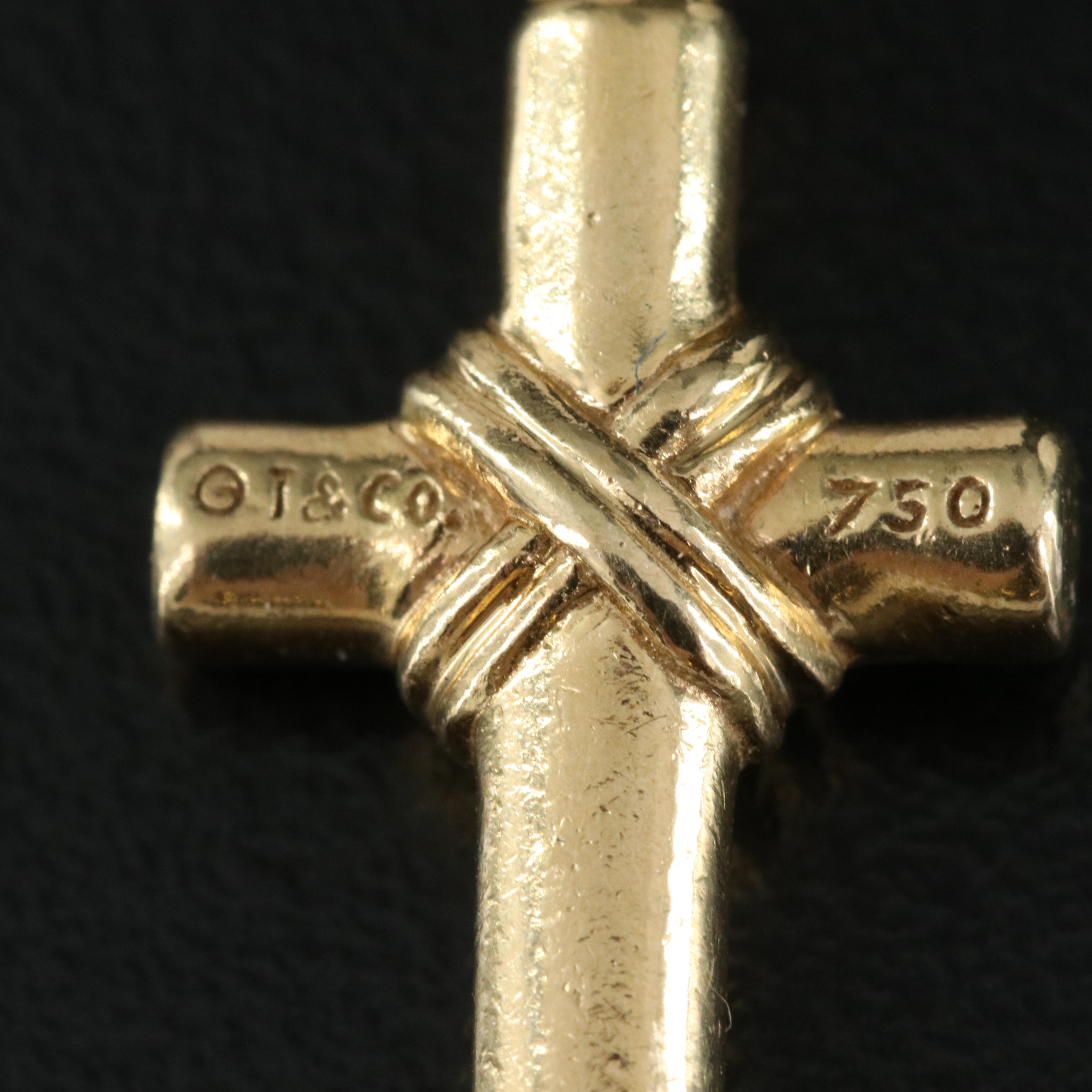 Tiffany & Co. 18K Cross Pendant