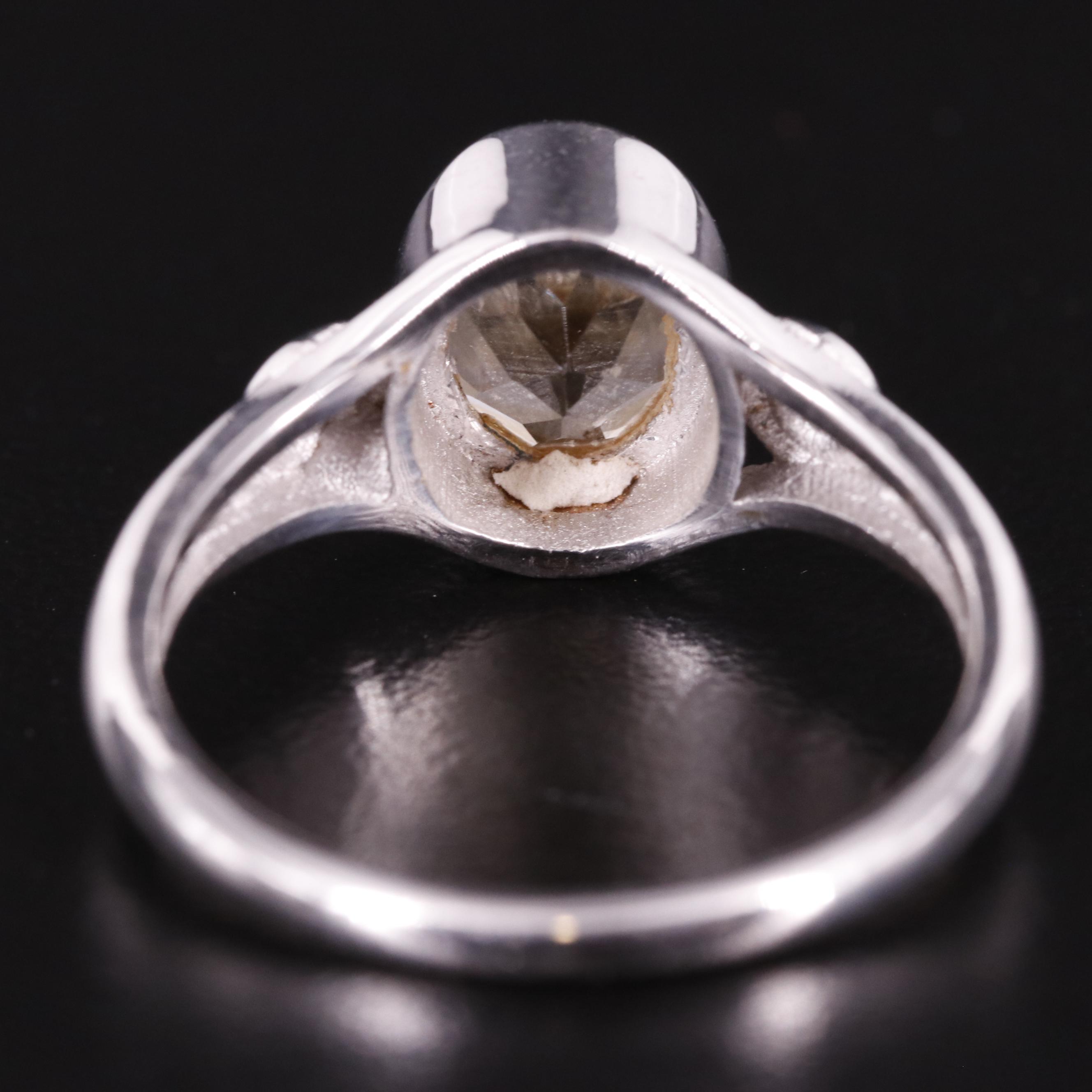 Sterling Oval Citrine Ring