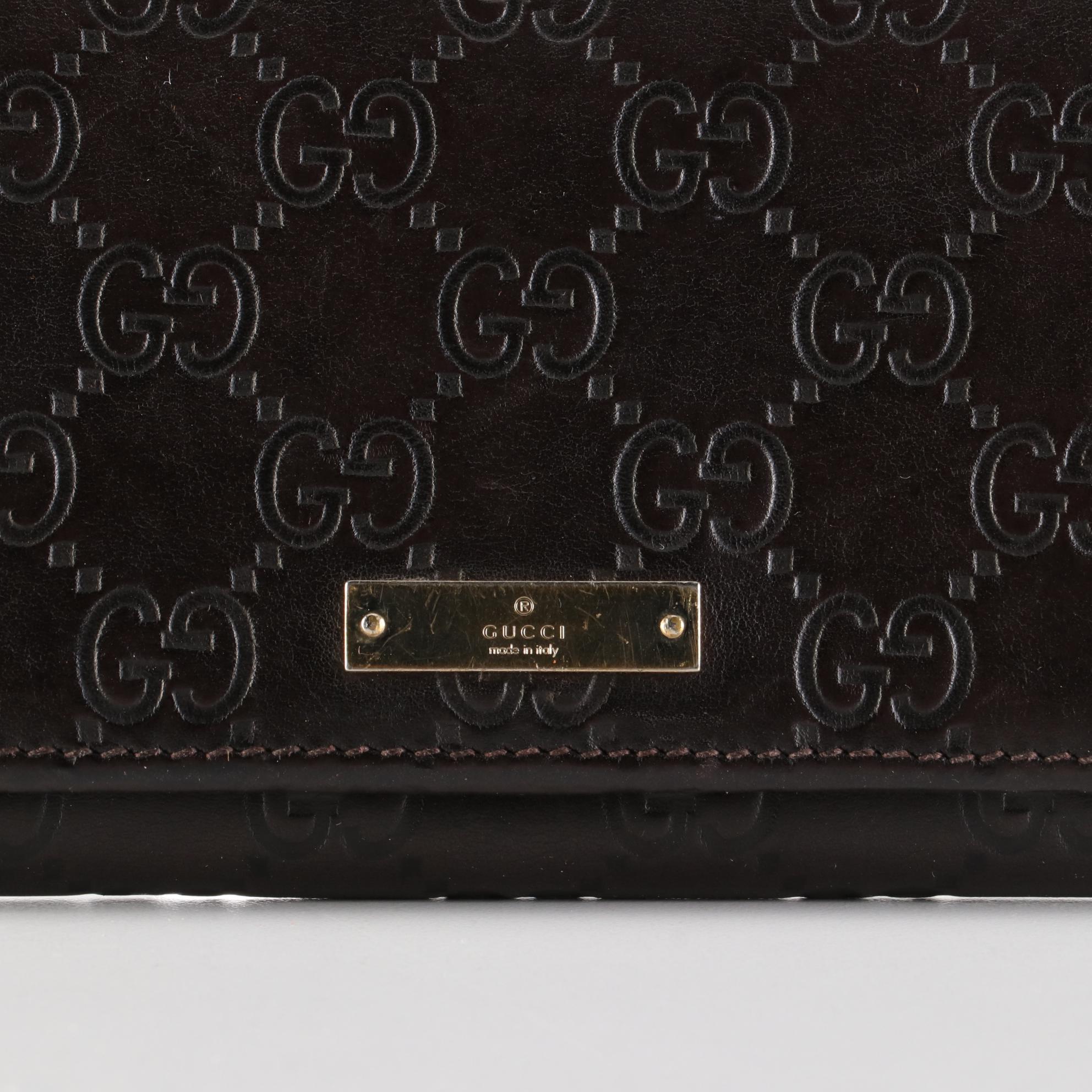 Gucci Flap Wallet in Dark Brown Guccissima Leather
