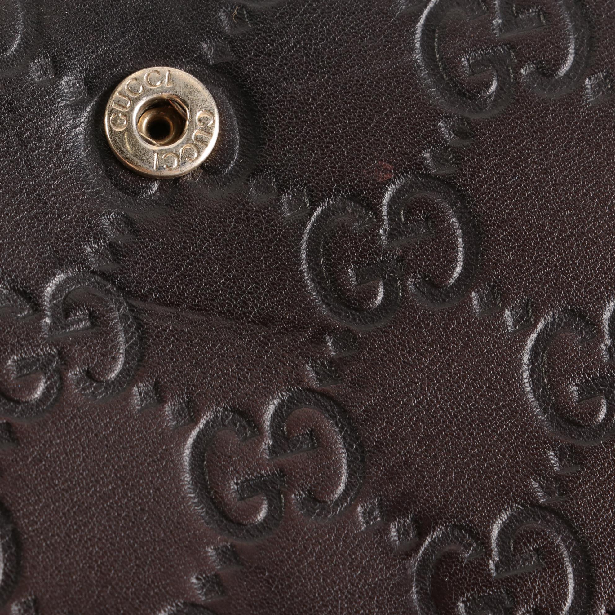 Gucci Flap Wallet in Dark Brown Guccissima Leather