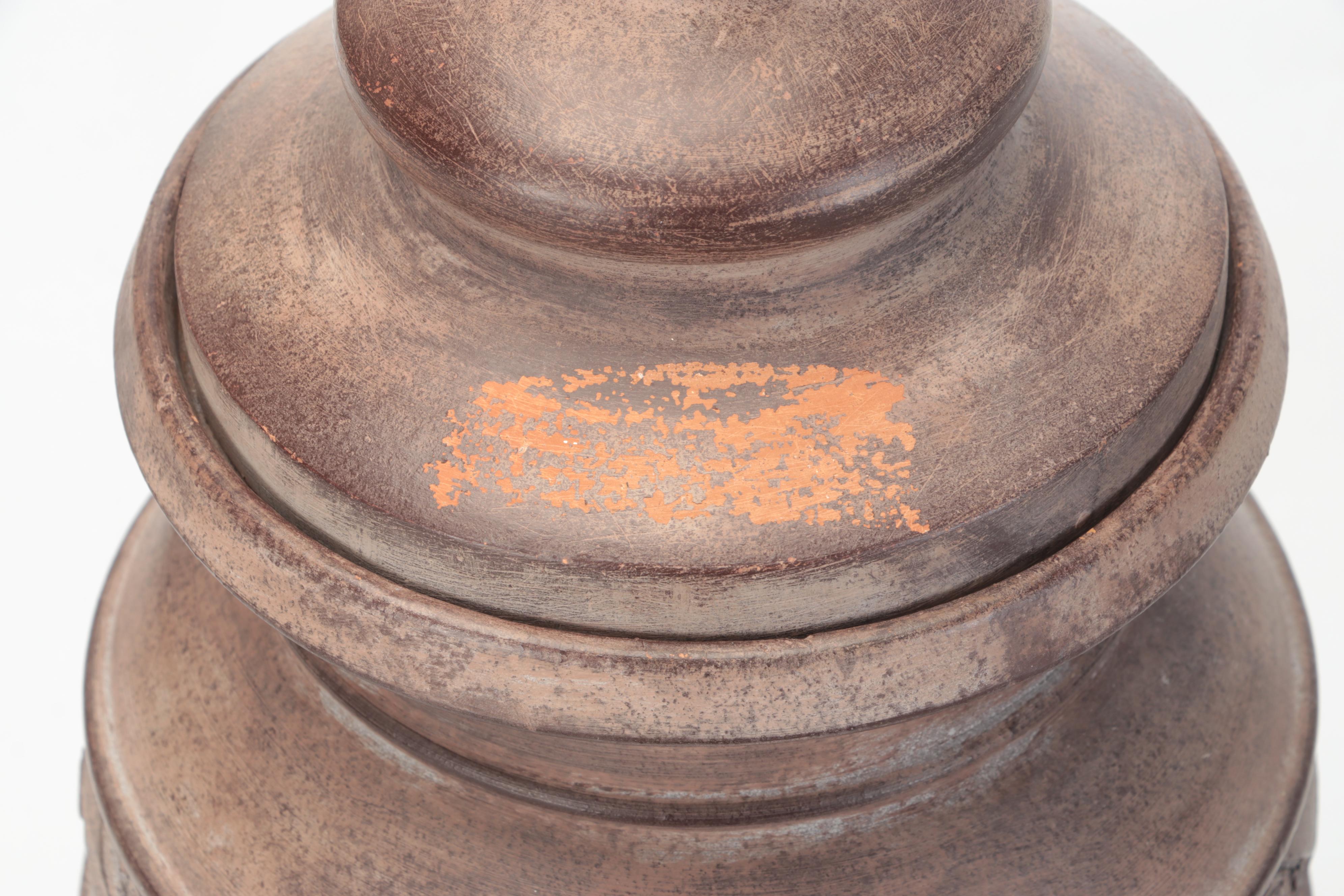 Kordenbrock Interiors Neoclassical Style Ceramic Urns with Hand Built Vase