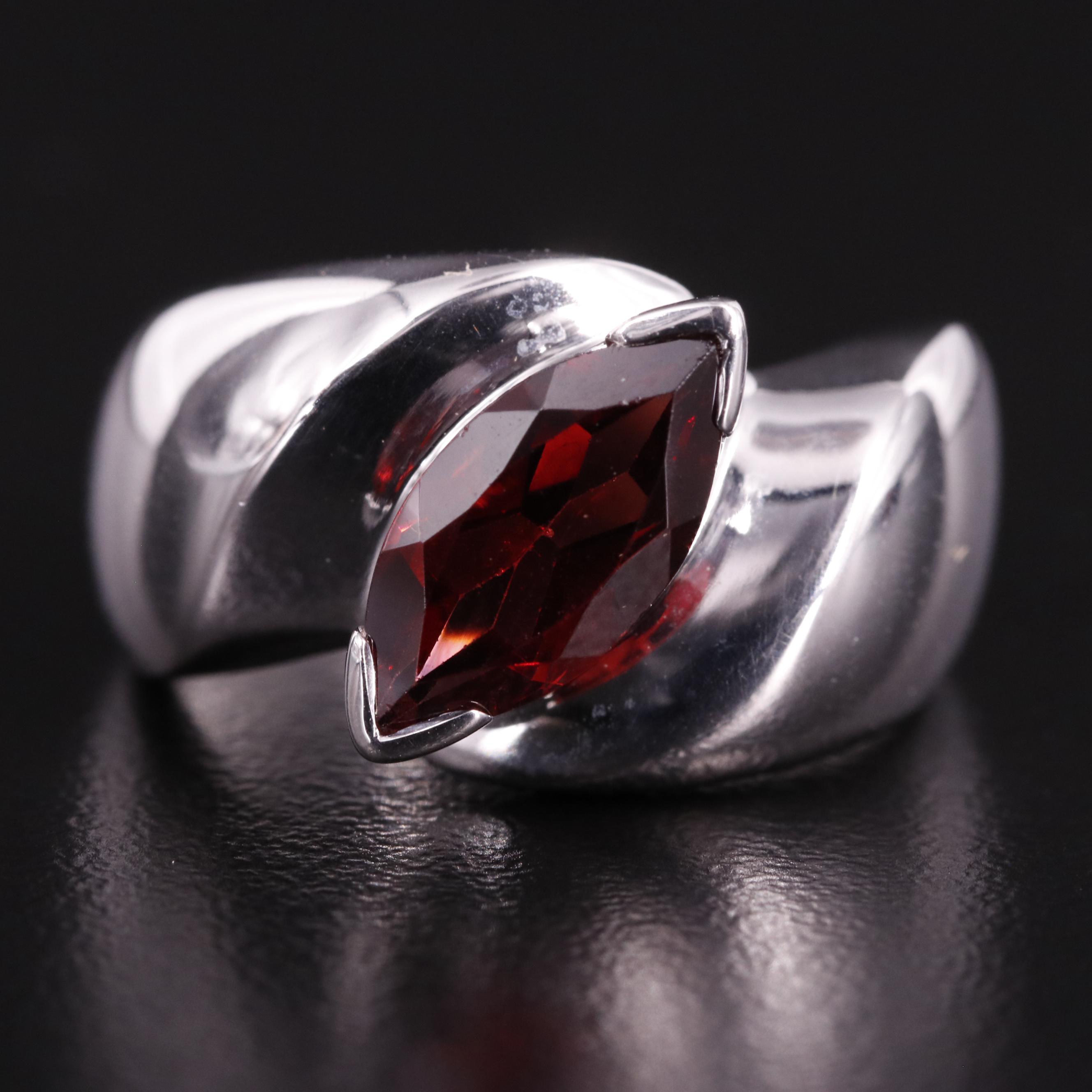 Sterling Garnet Ring