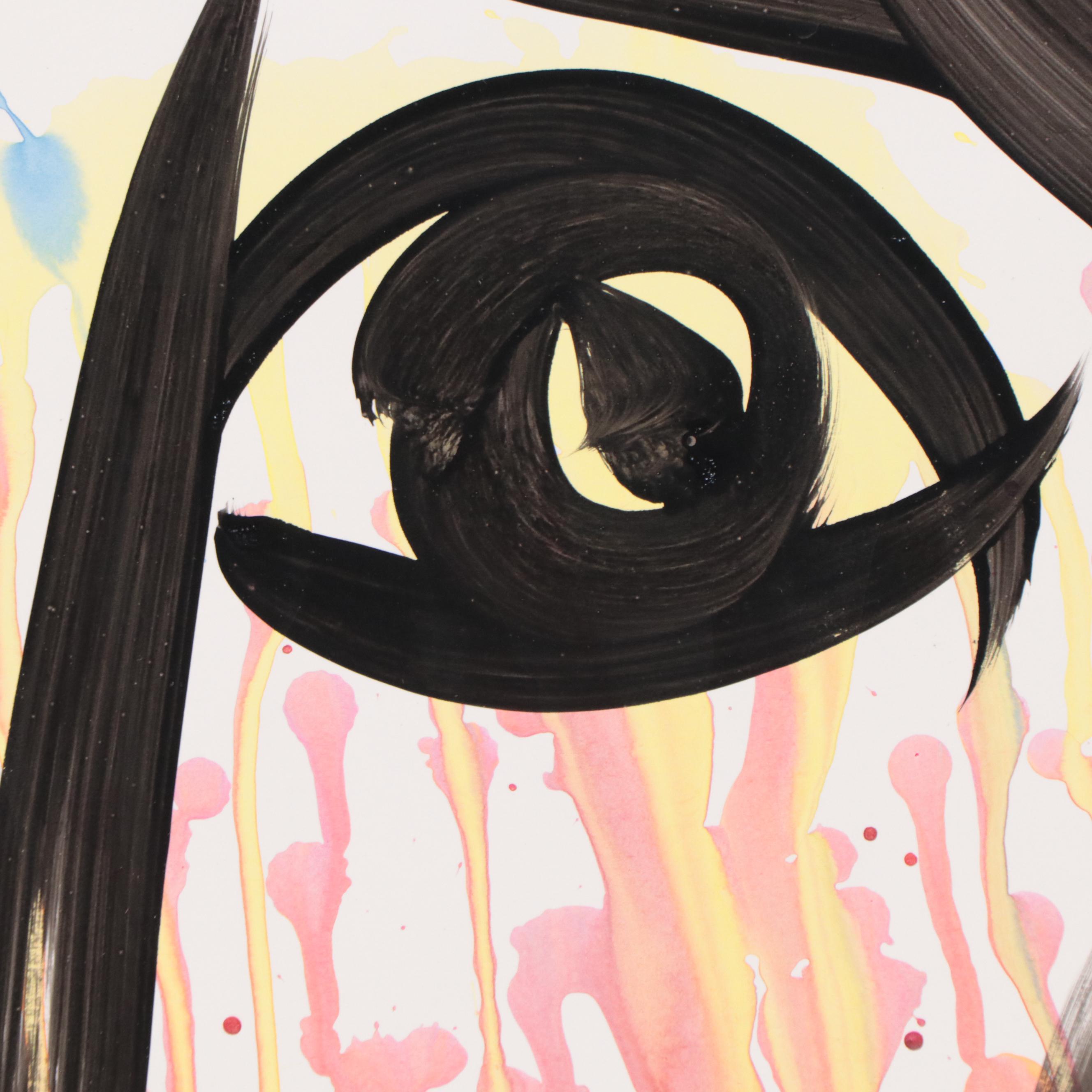 Peter Keil Abstract Portrait Acrylic Painting