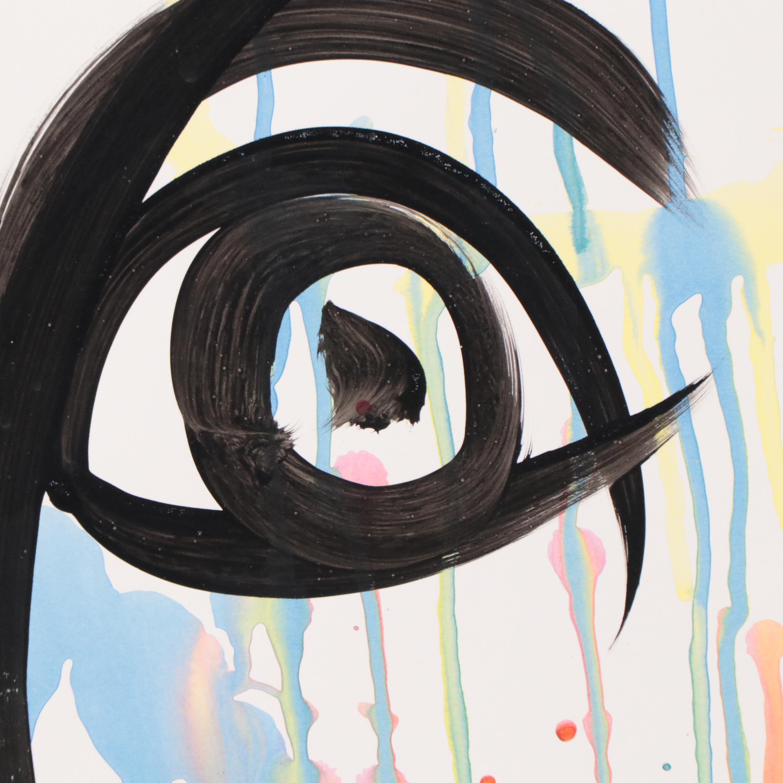 Peter Keil Abstract Portrait Acrylic Painting