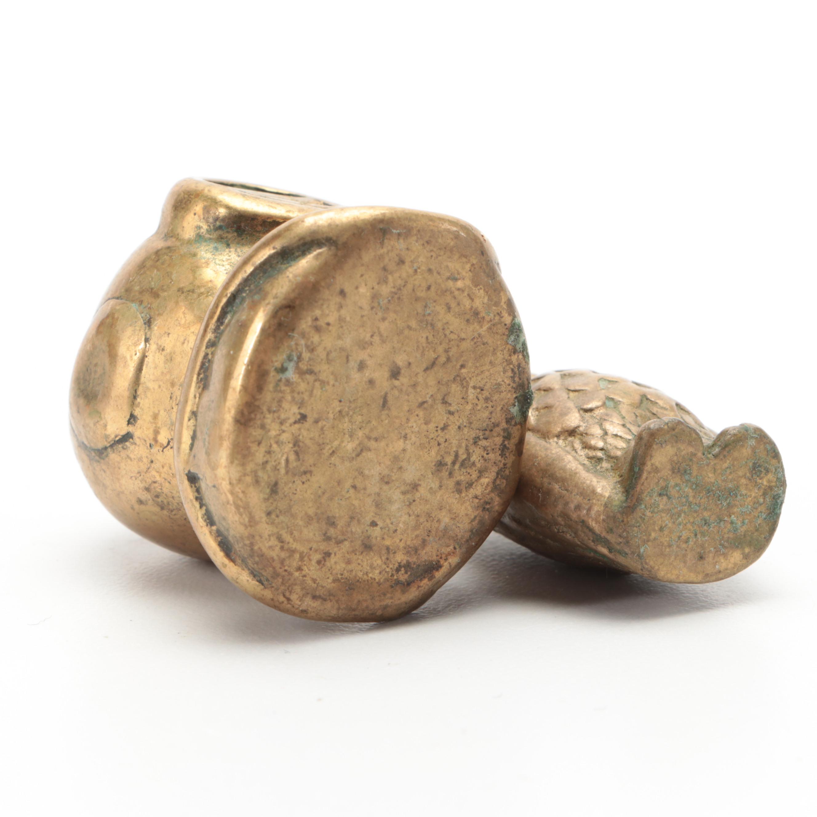 Hotel Excelsior of Florence Room Keychain with Brass Figurine Collection