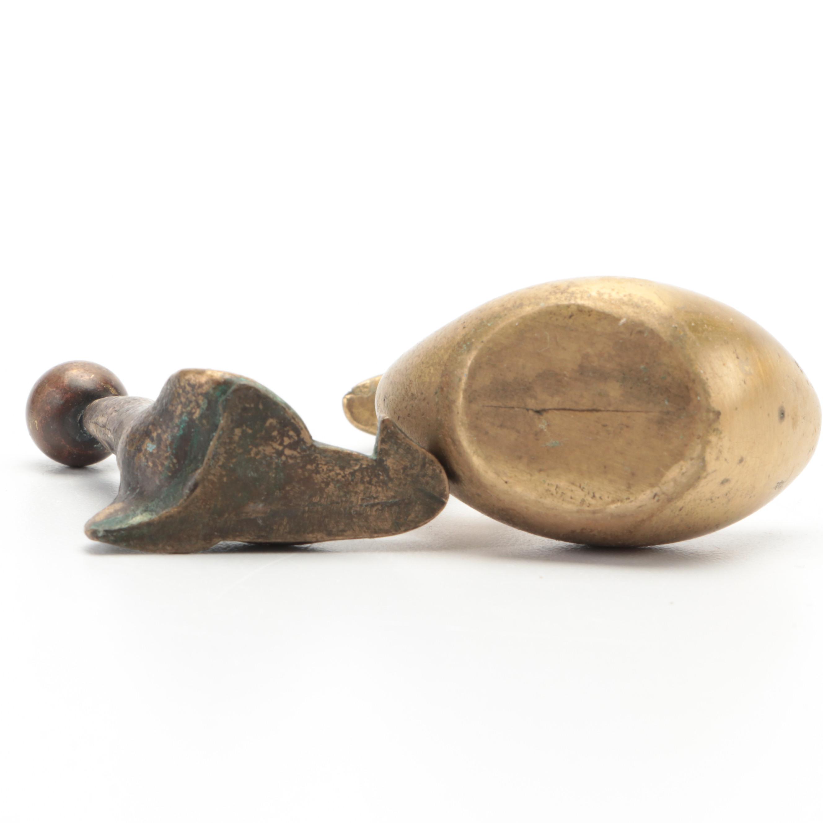 Hotel Excelsior of Florence Room Keychain with Brass Figurine Collection