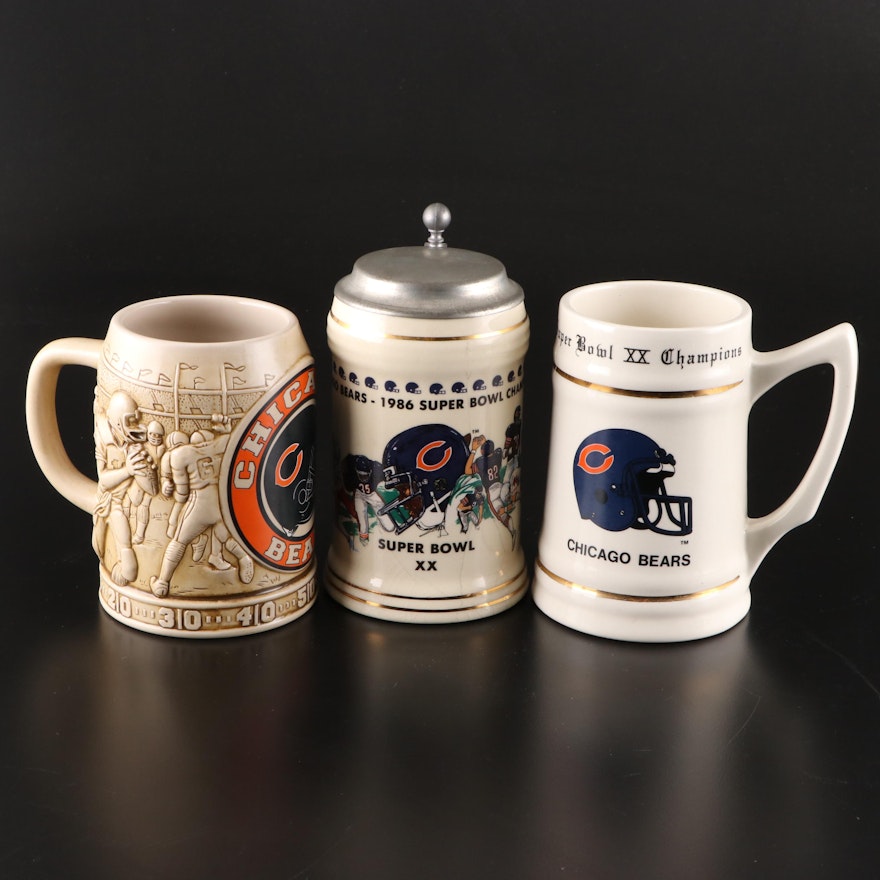 NFL Chicago Bears Super Bowl Champion Stoneware Mugs and Stein