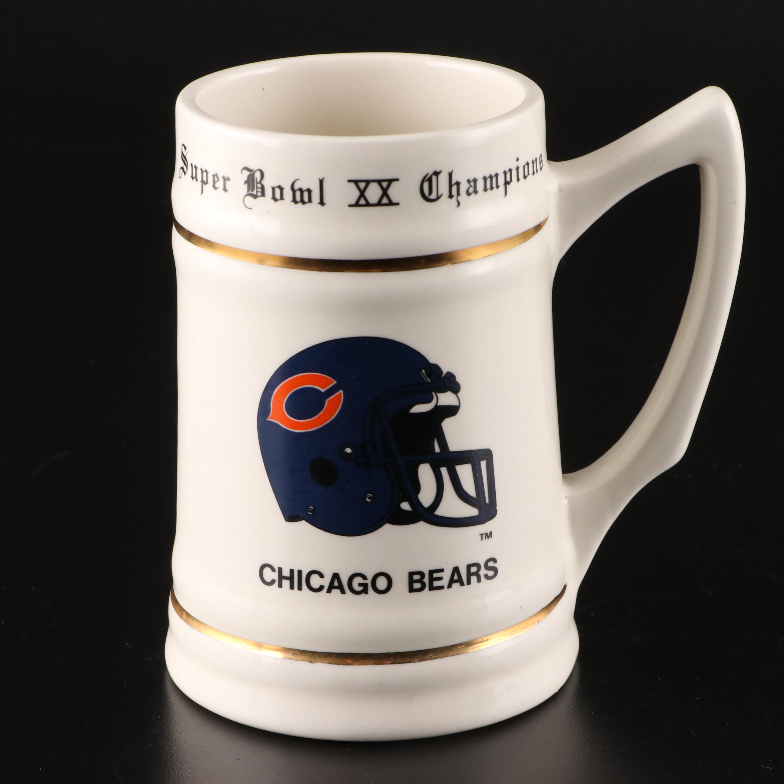 NFL Chicago Bears Super Bowl Champion Stoneware Mugs and Stein