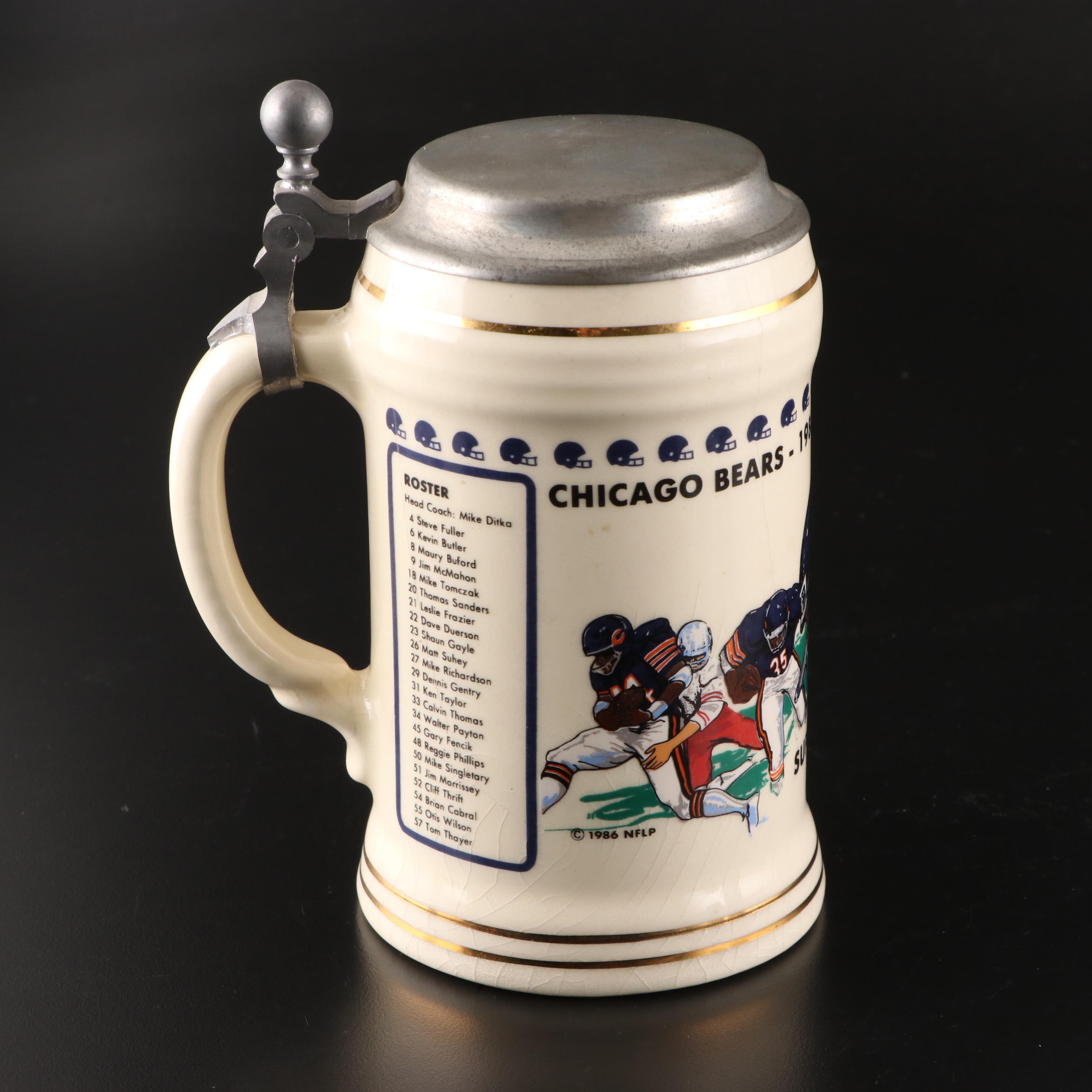 NFL Chicago Bears Super Bowl Champion Stoneware Mugs and Stein