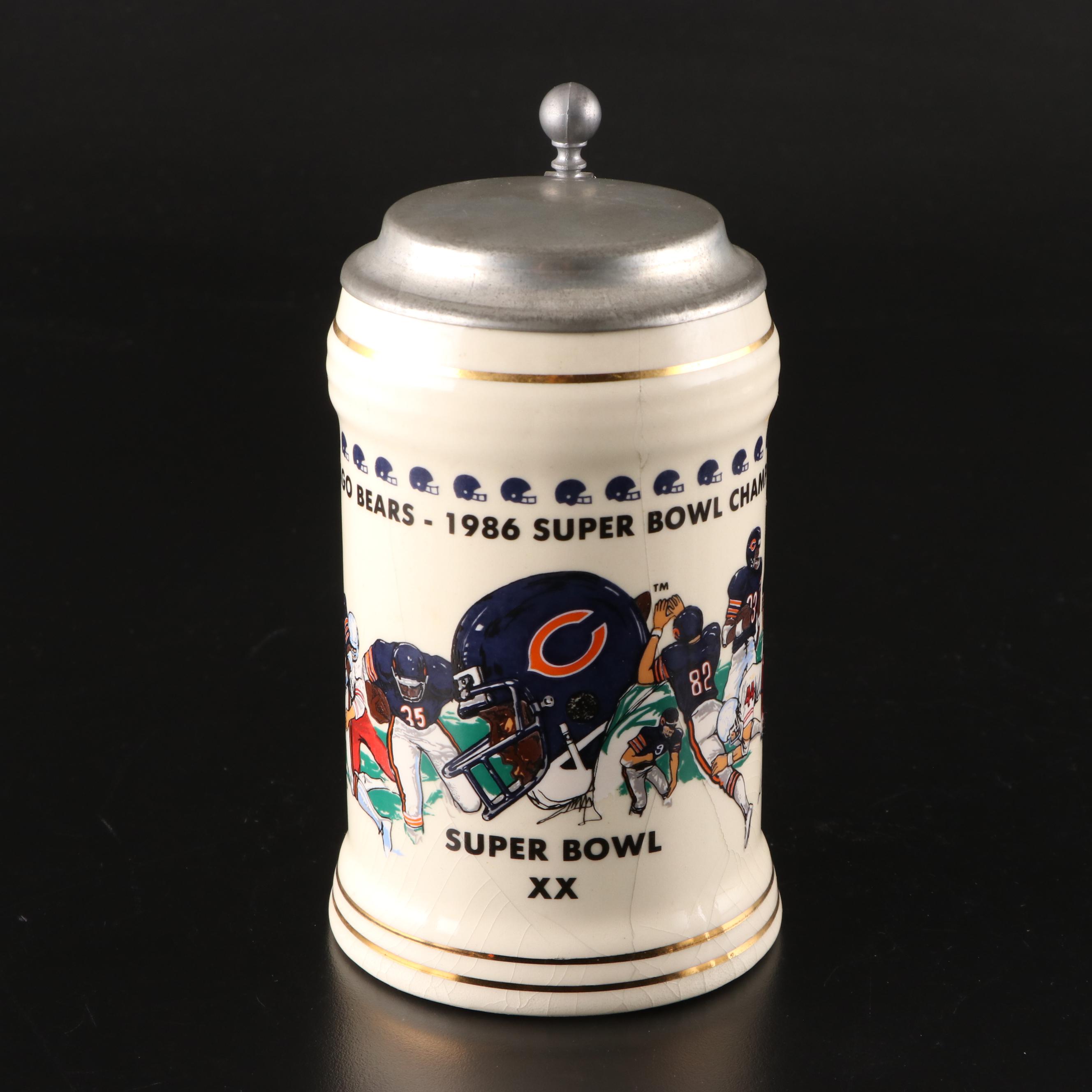 NFL Chicago Bears Super Bowl Champion Stoneware Mugs and Stein