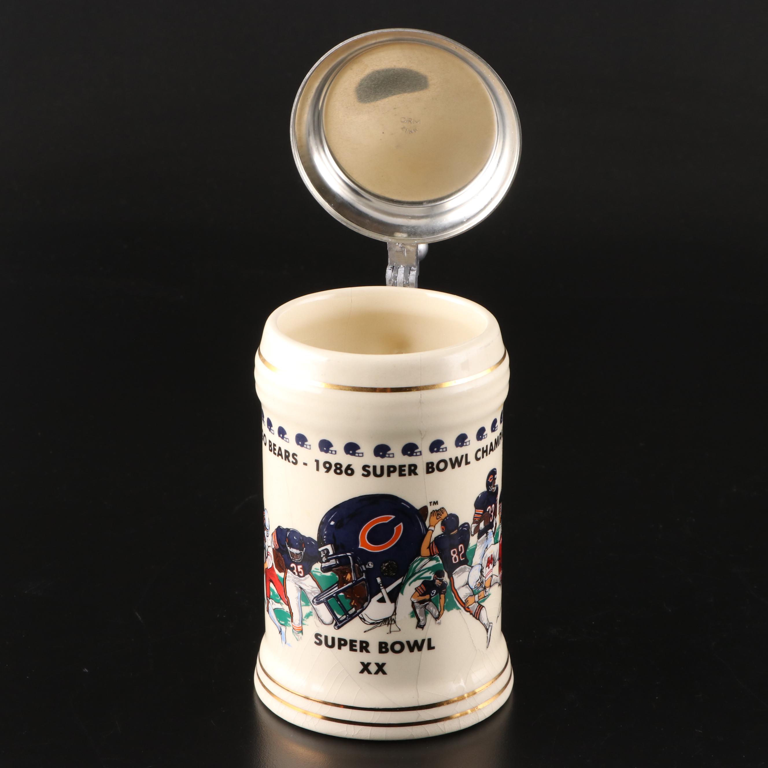 NFL Chicago Bears Super Bowl Champion Stoneware Mugs and Stein