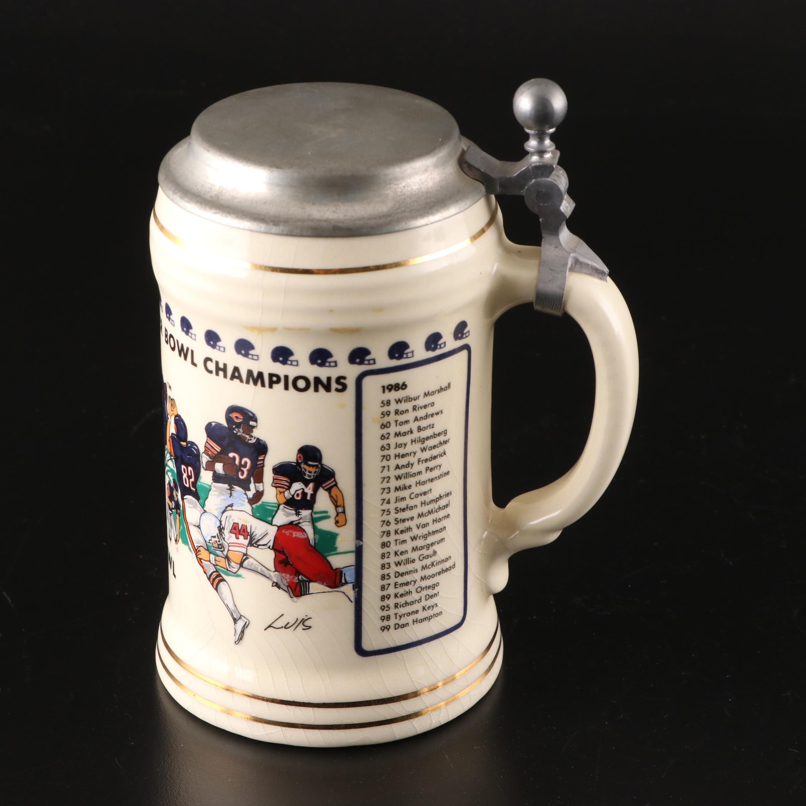 NFL Chicago Bears Super Bowl Champion Stoneware Mugs and Stein
