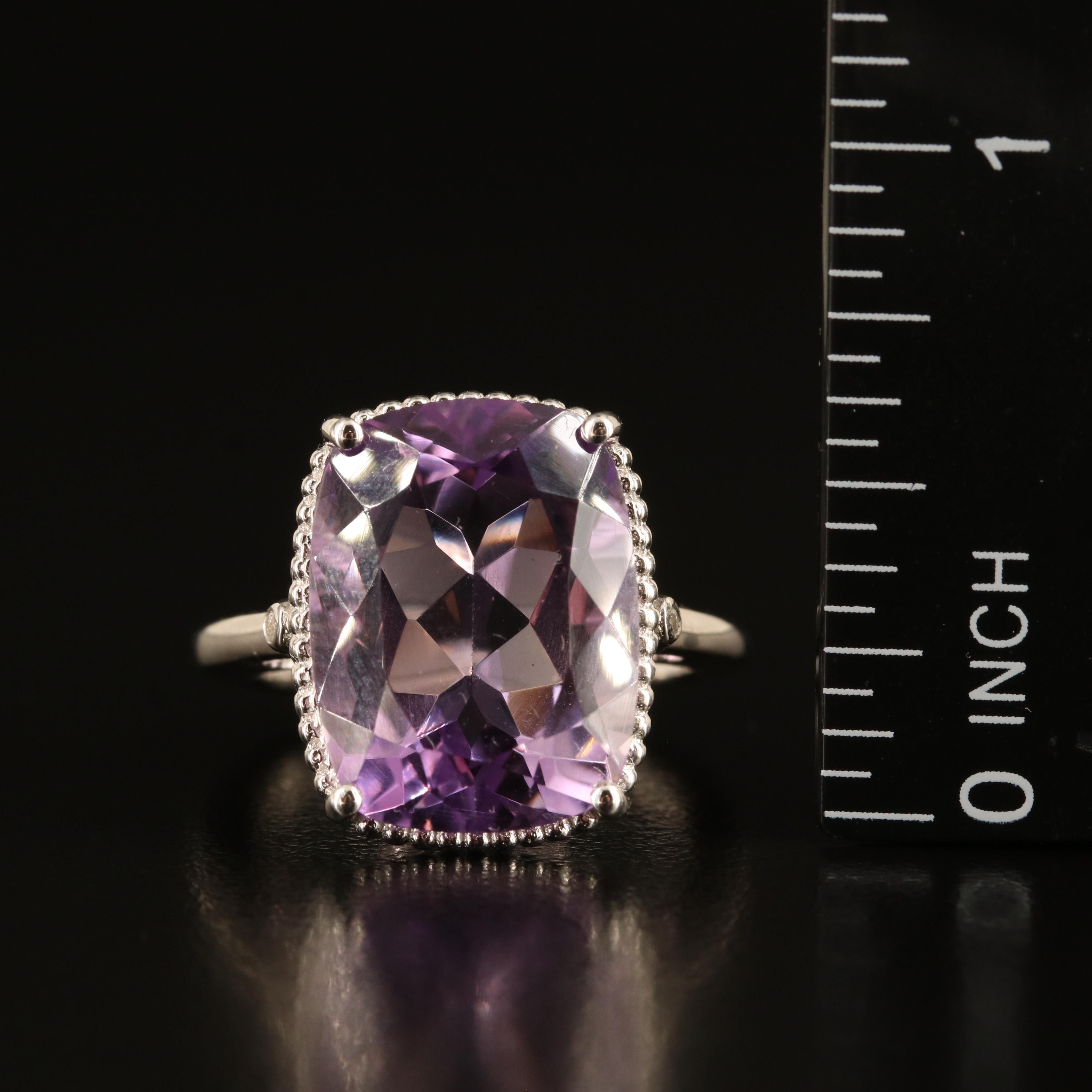 Sterling Amethyst and White Zircon Rings