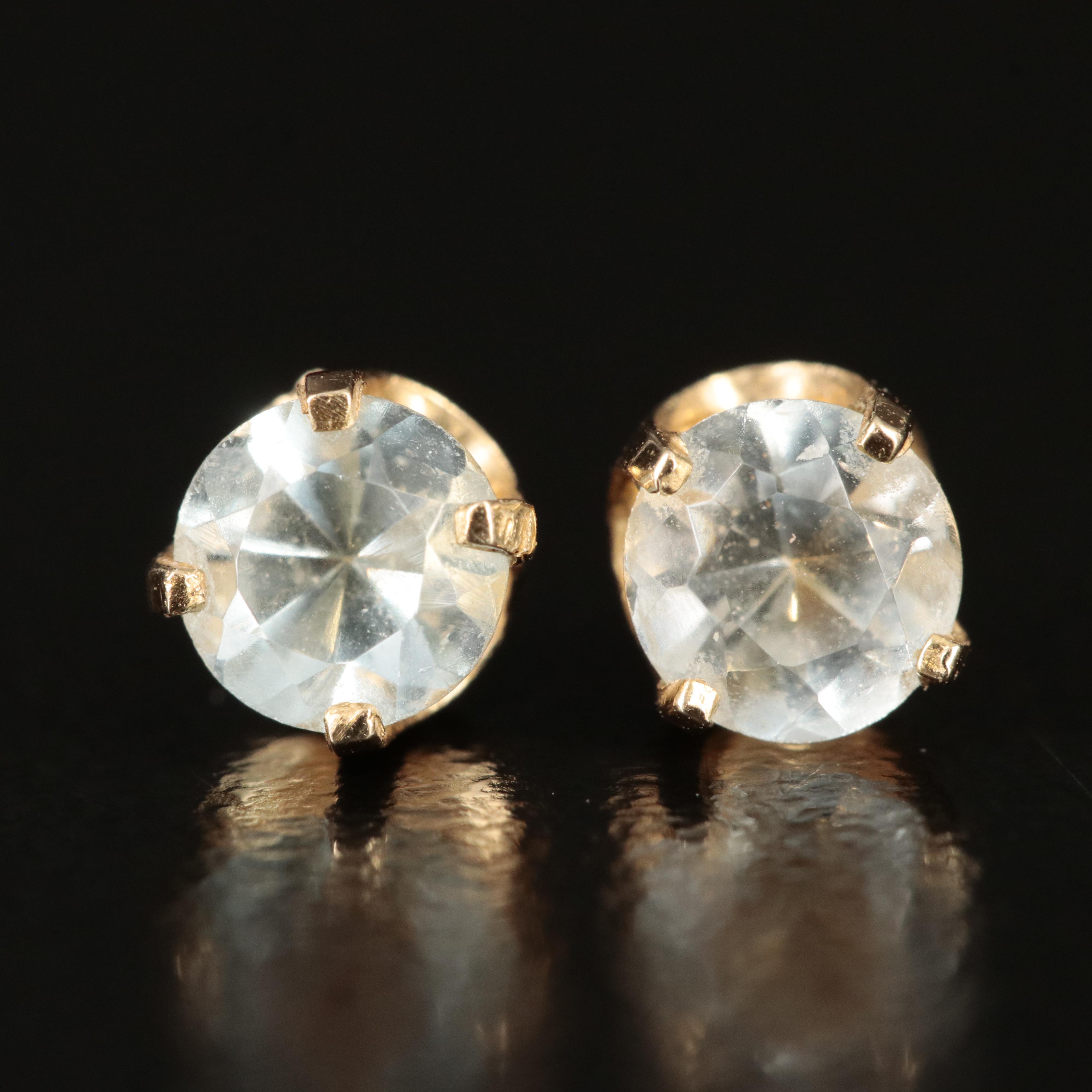 14K Spinel Stud Earrings