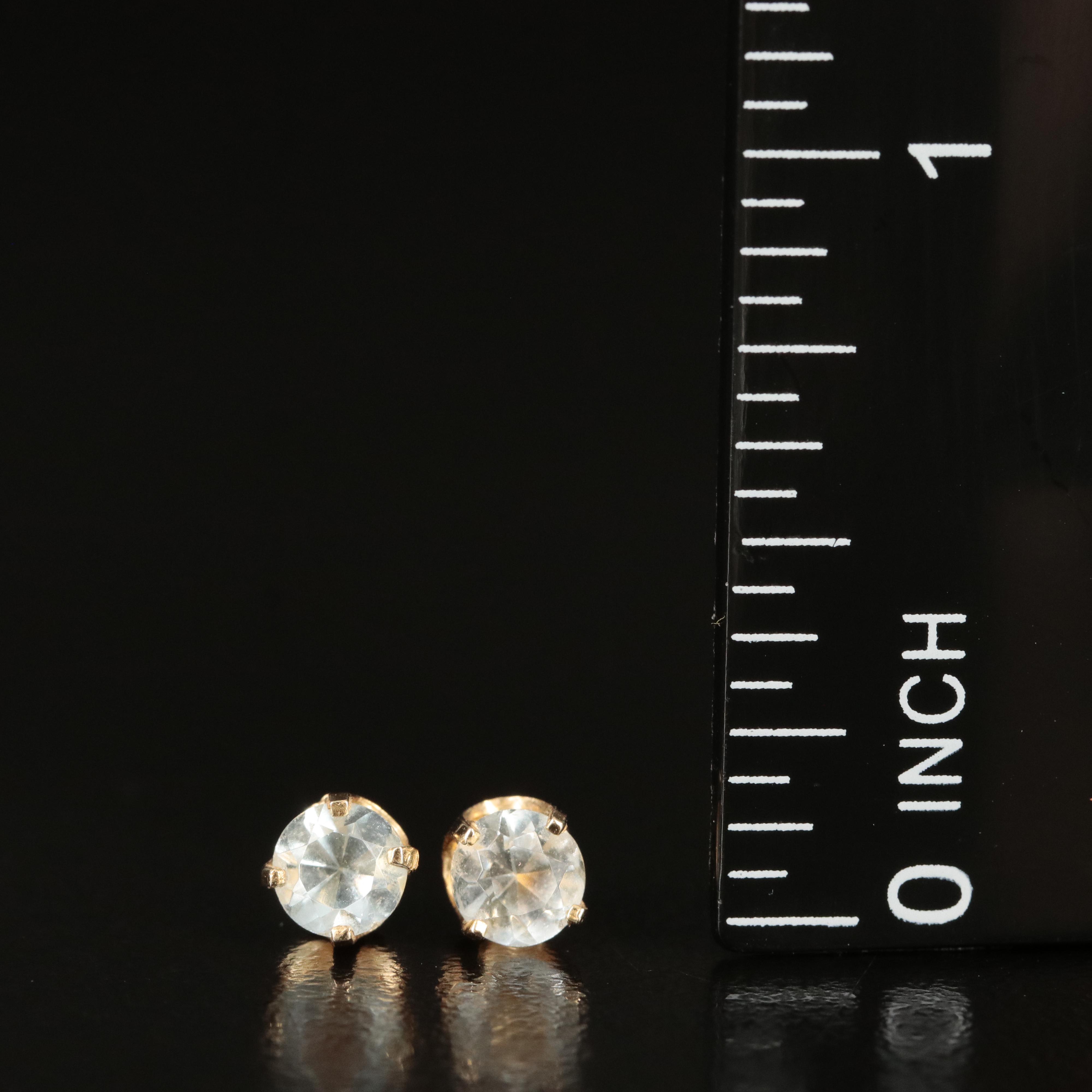 14K Spinel Stud Earrings