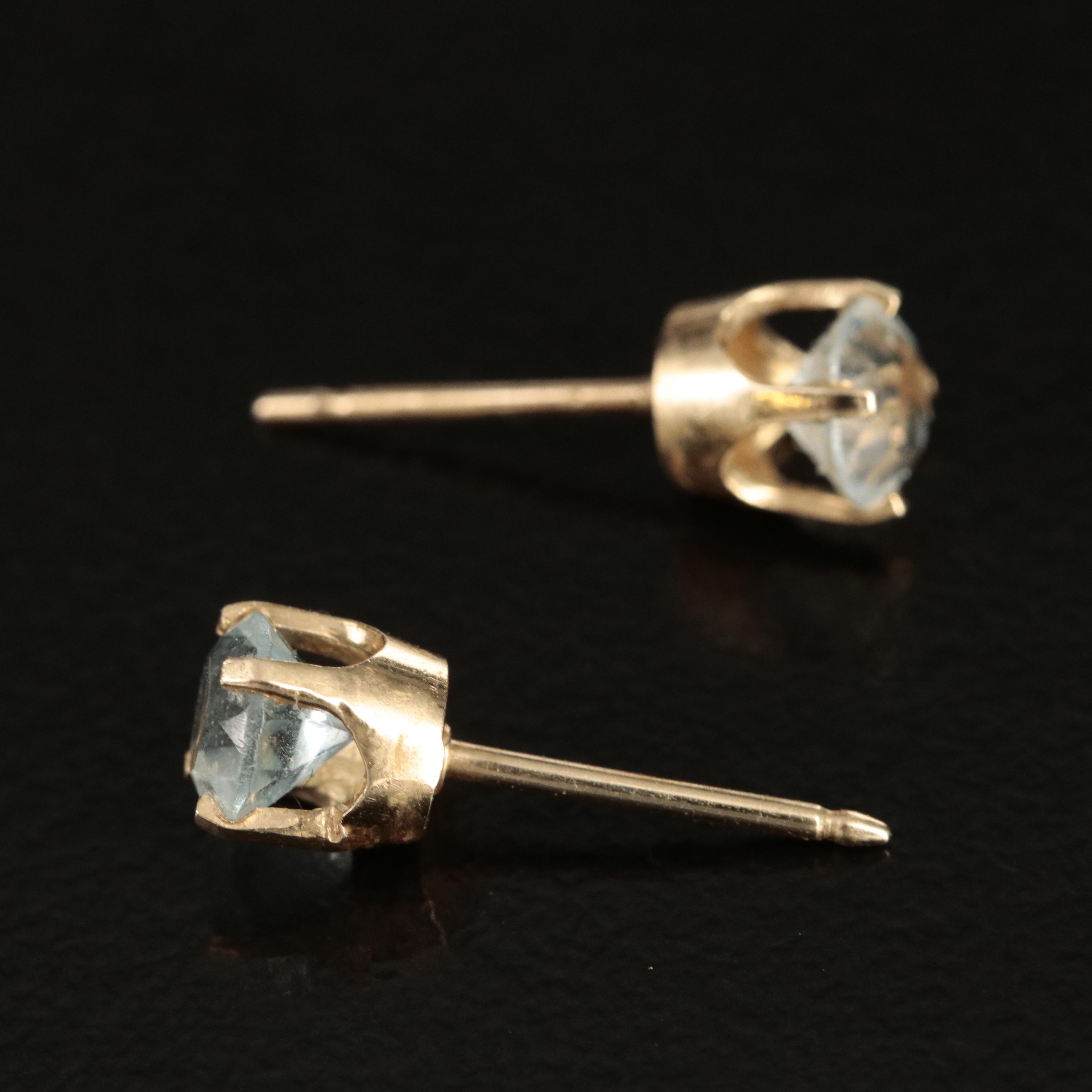 14K Spinel Stud Earrings
