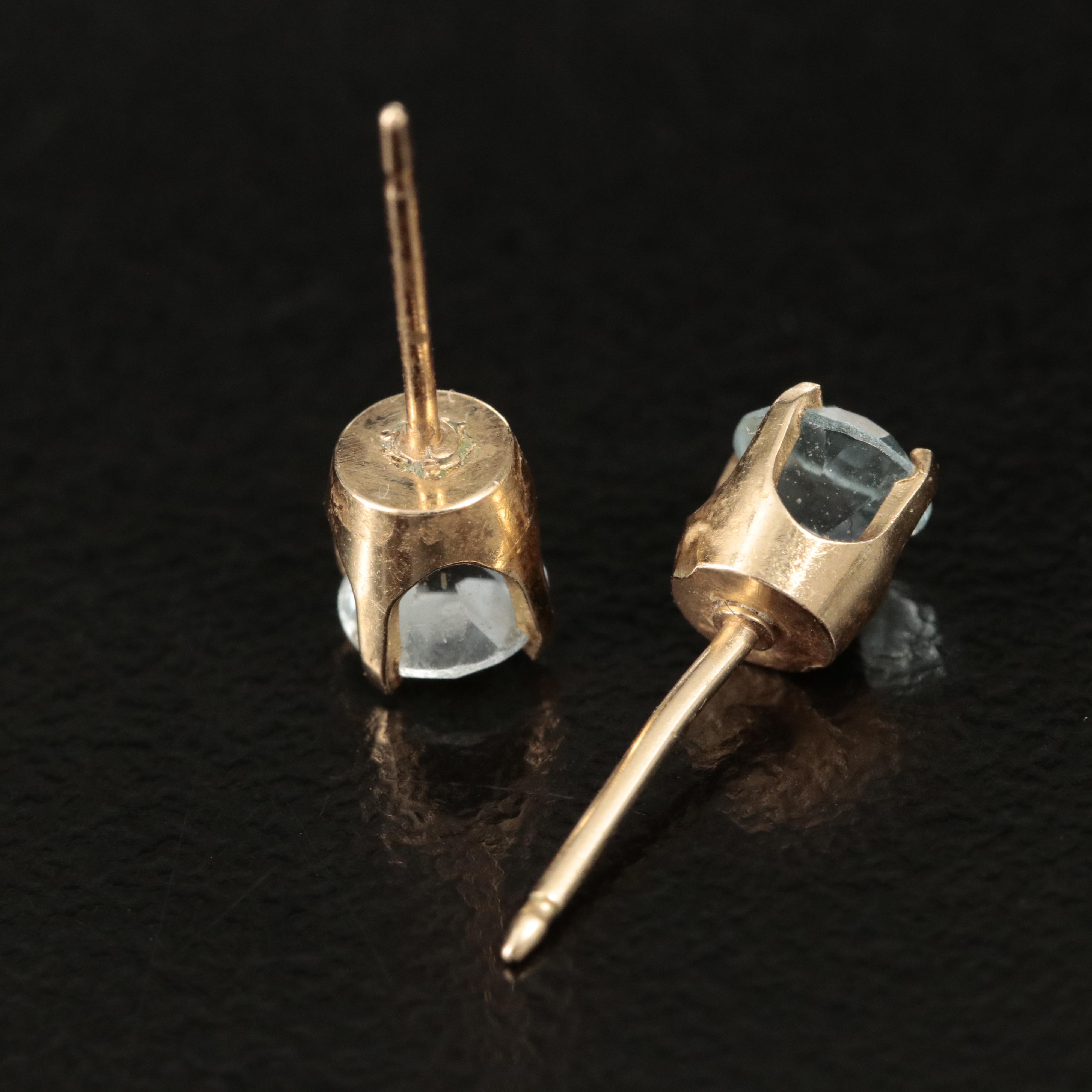 14K Spinel Stud Earrings