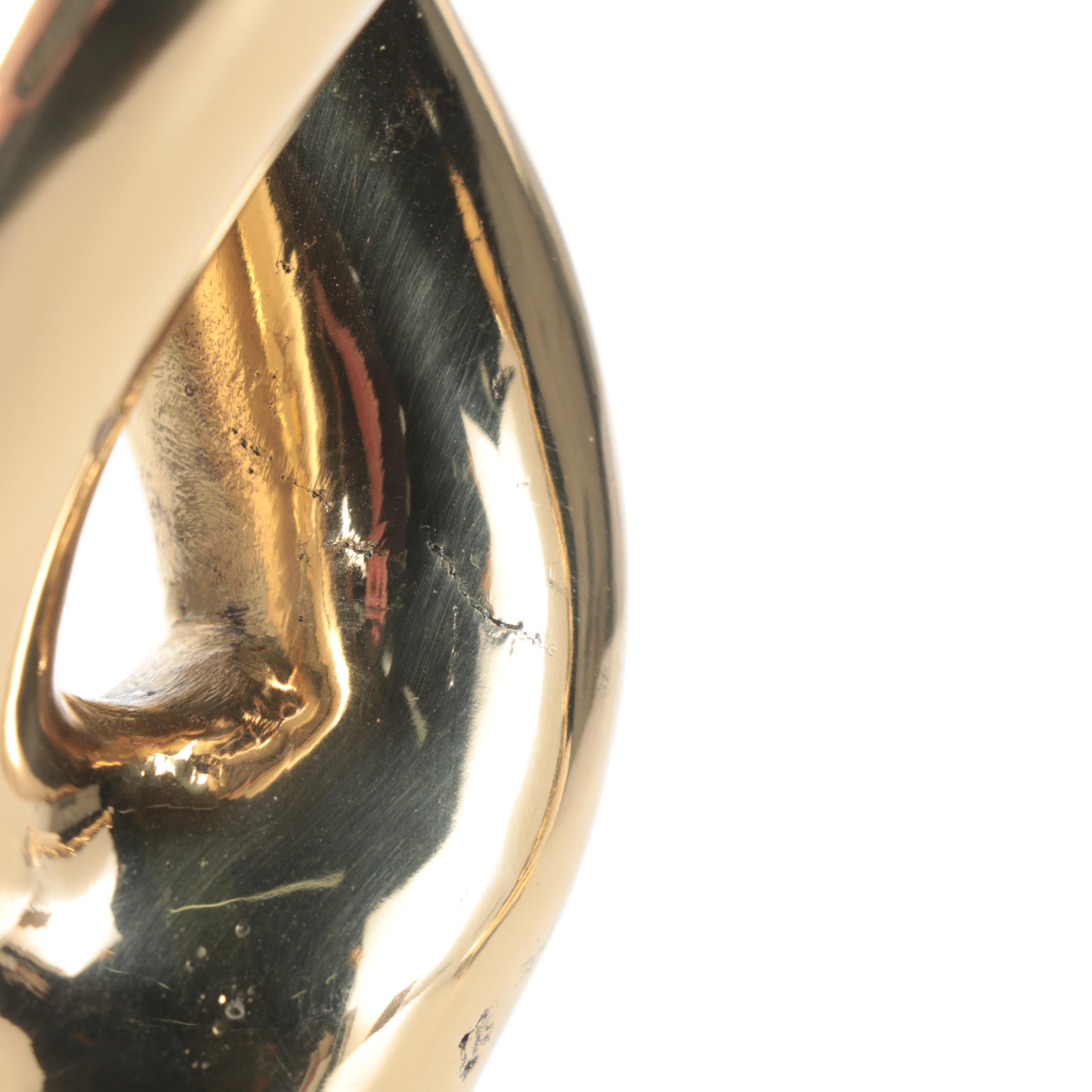 Pair of Barley Twist Lacquered Brass Pricket Candle Holders