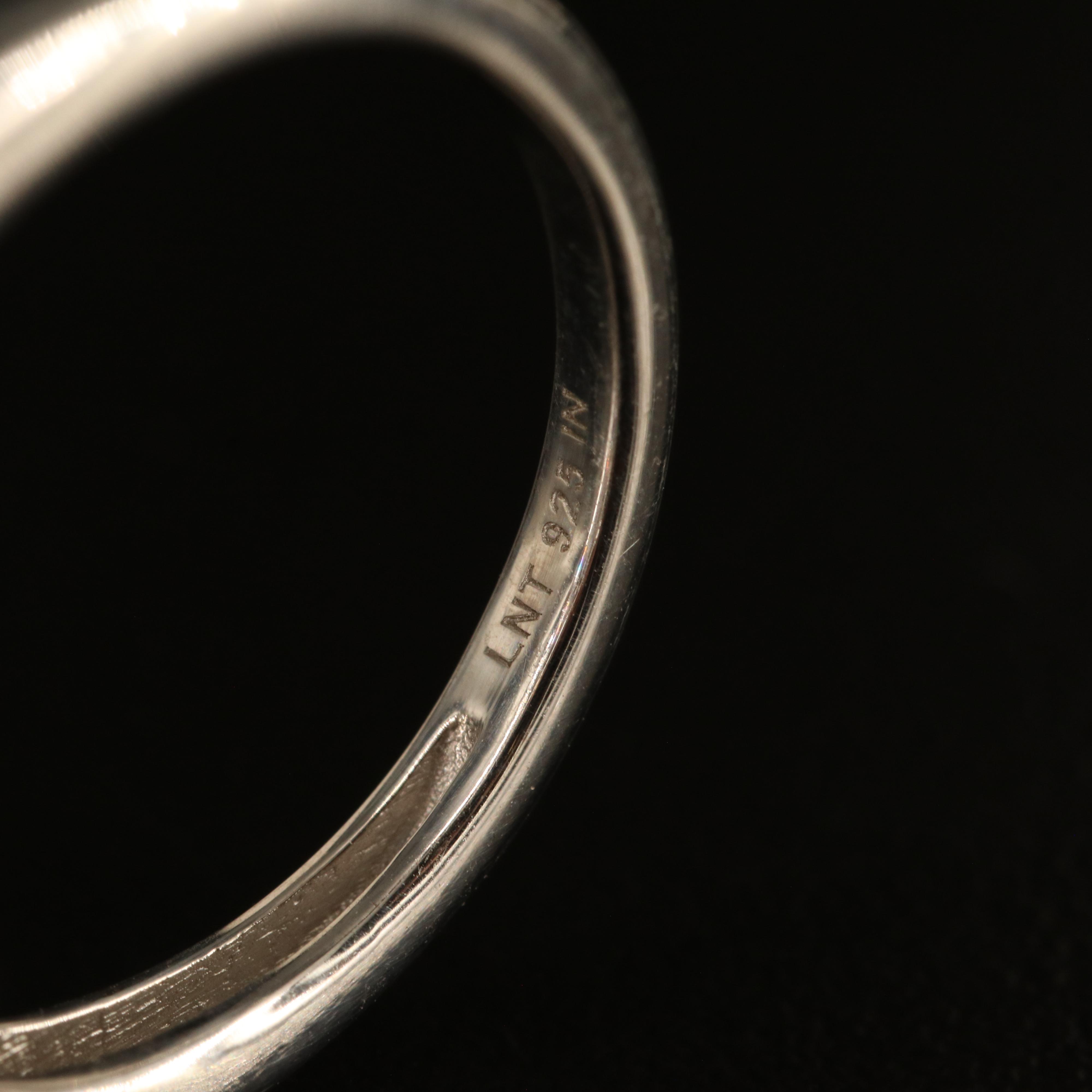 Sterling Tanzanite Cluster Ring