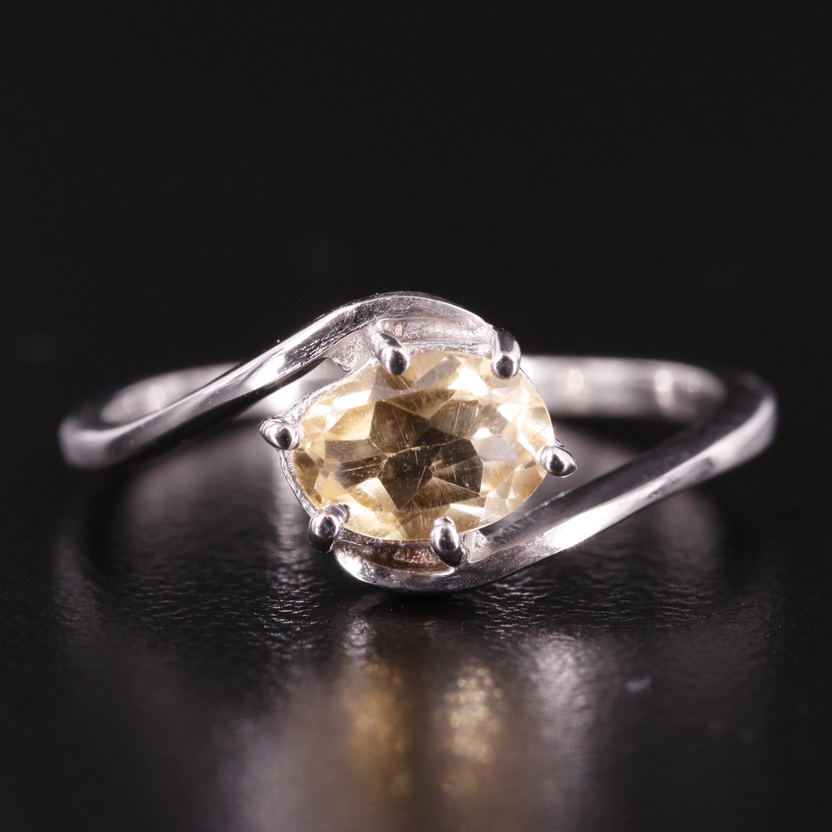 Sterling Citrine Ring