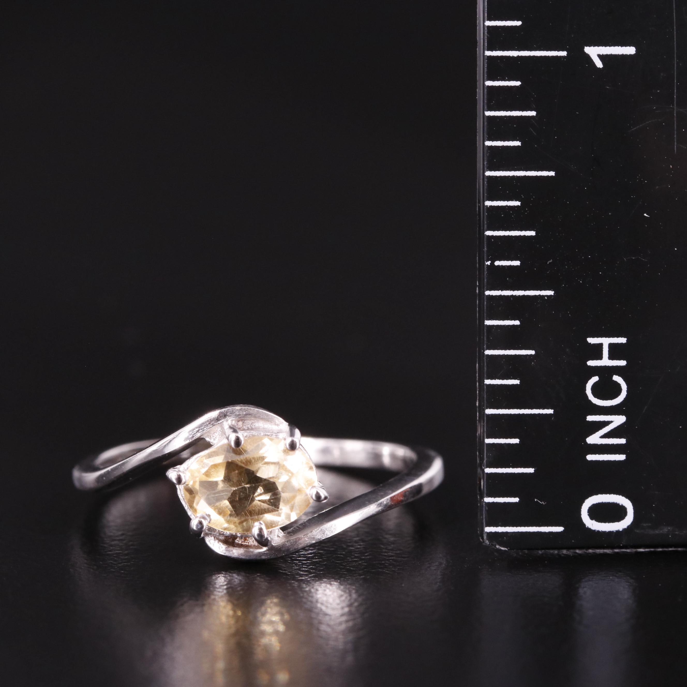 Sterling Citrine Ring