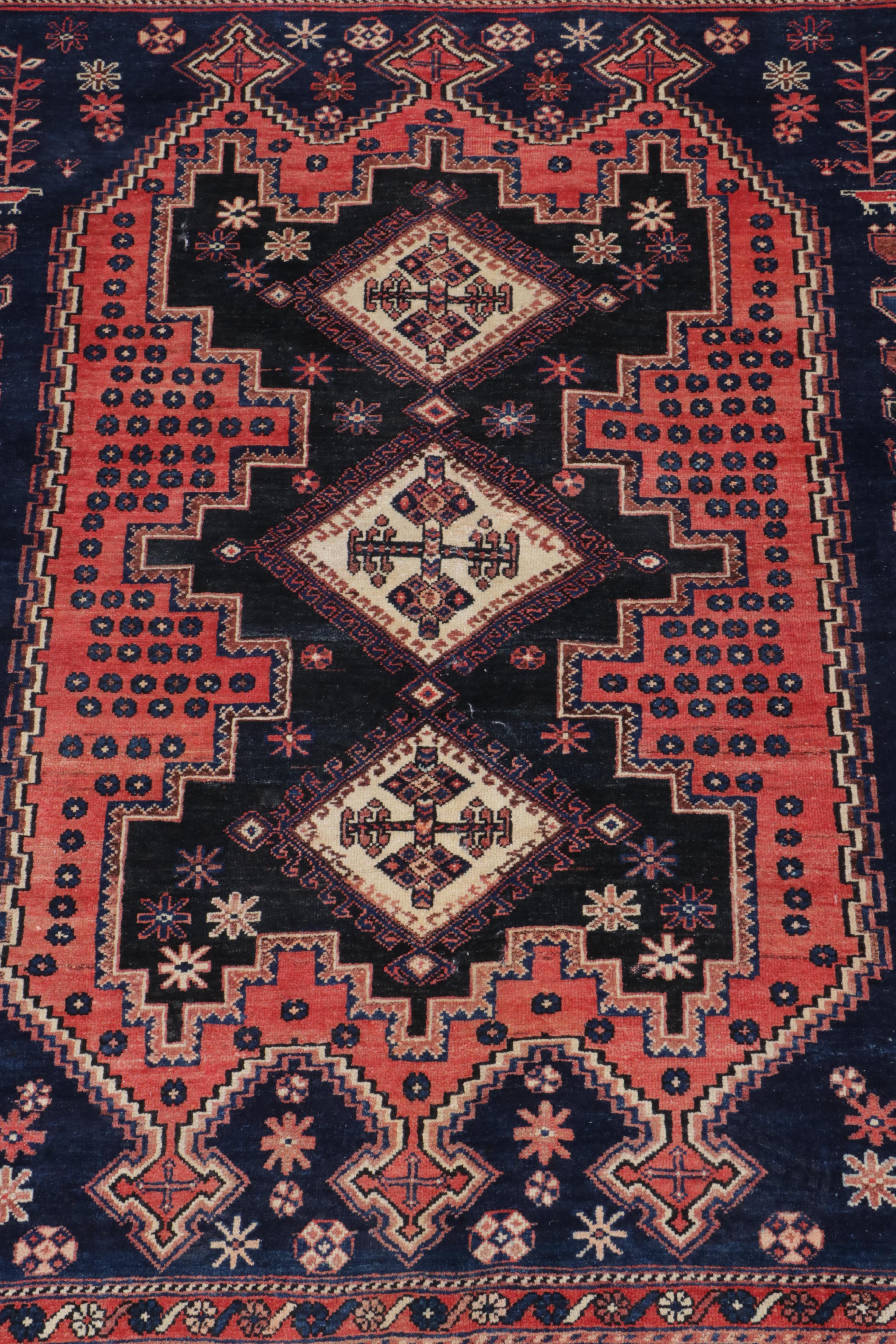 5'3 x 6'3 Hand-Knotted Persian Afshar Area Rug