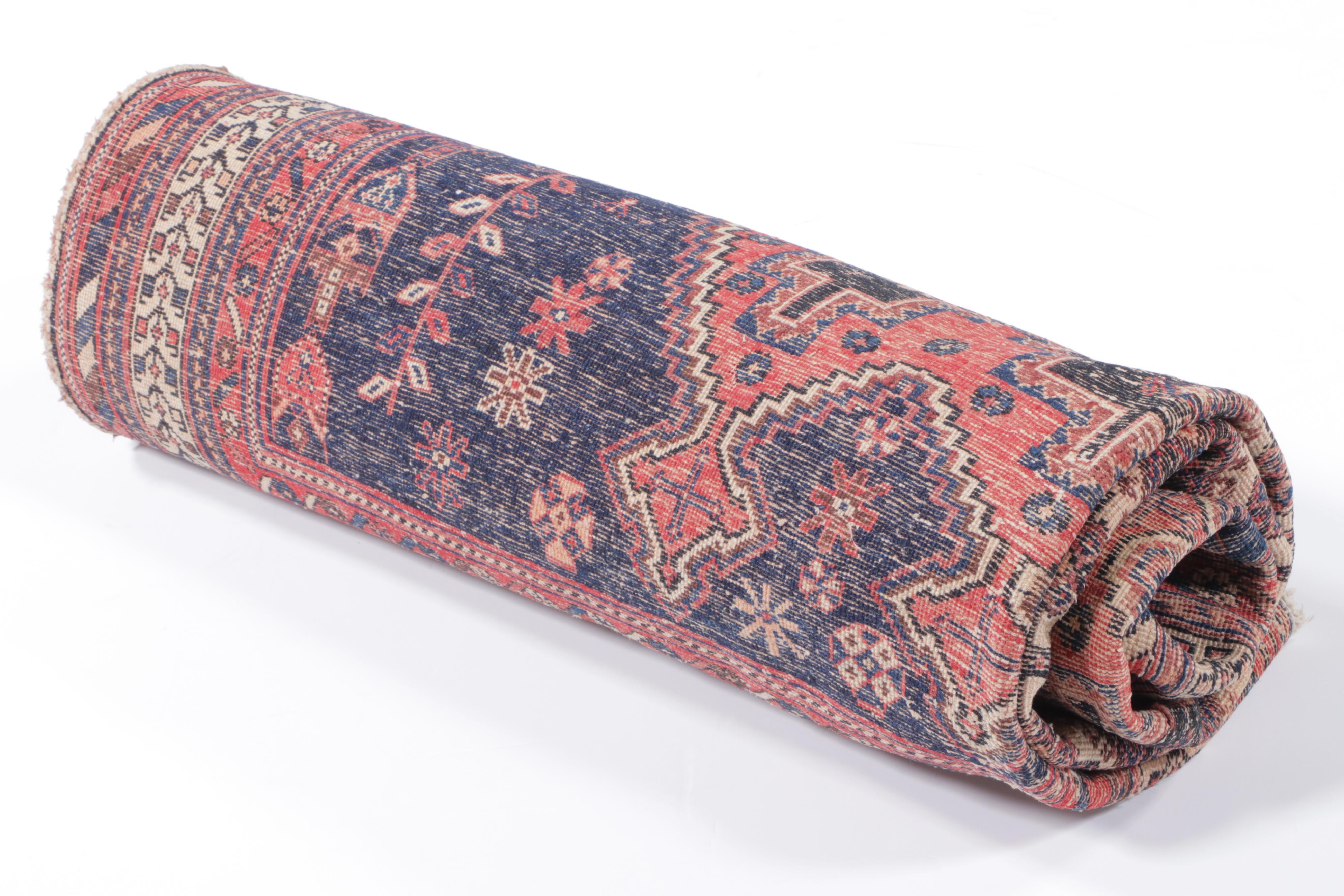 5'3 x 6'3 Hand-Knotted Persian Afshar Area Rug