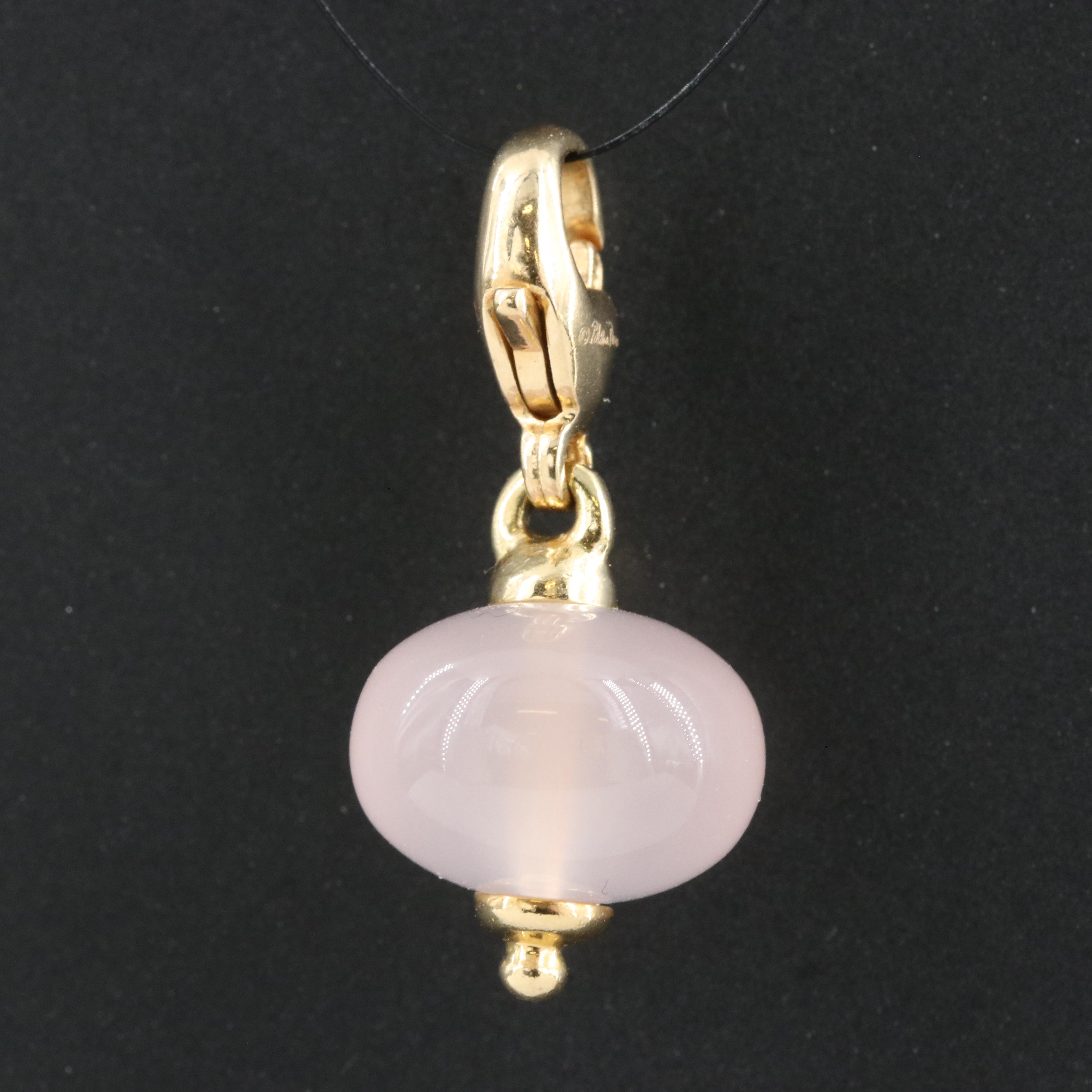 Paloma Picasso for Tiffany & Co. 18K Rose Quartz Enhancer Charm