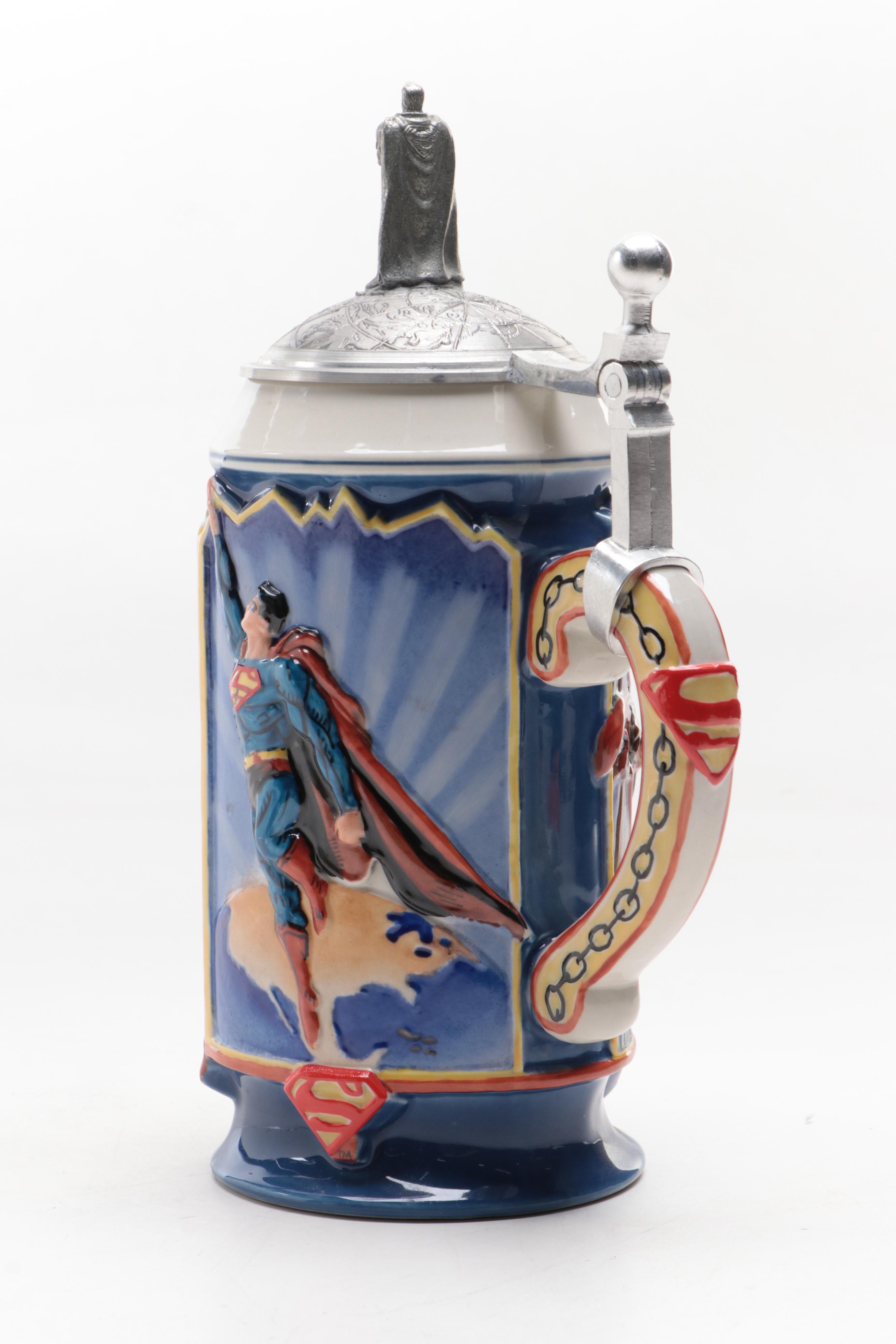 Ceramic DC Comics Superman Stein