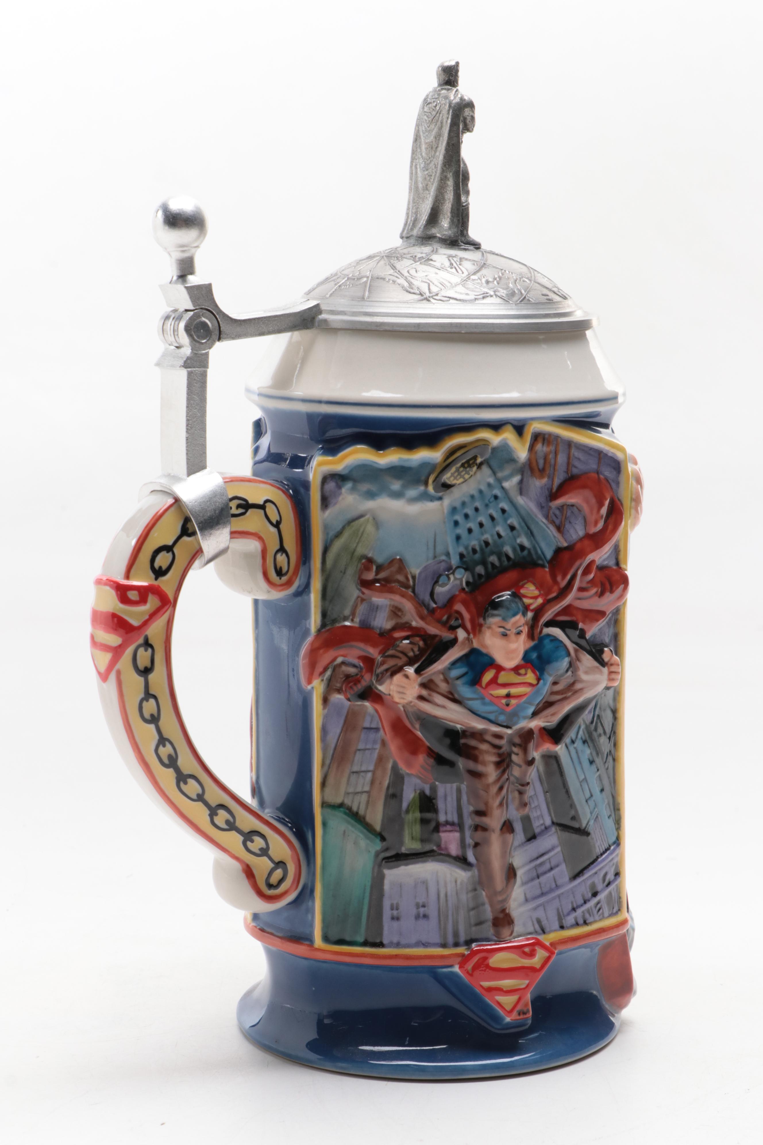 Ceramic DC Comics Superman Stein