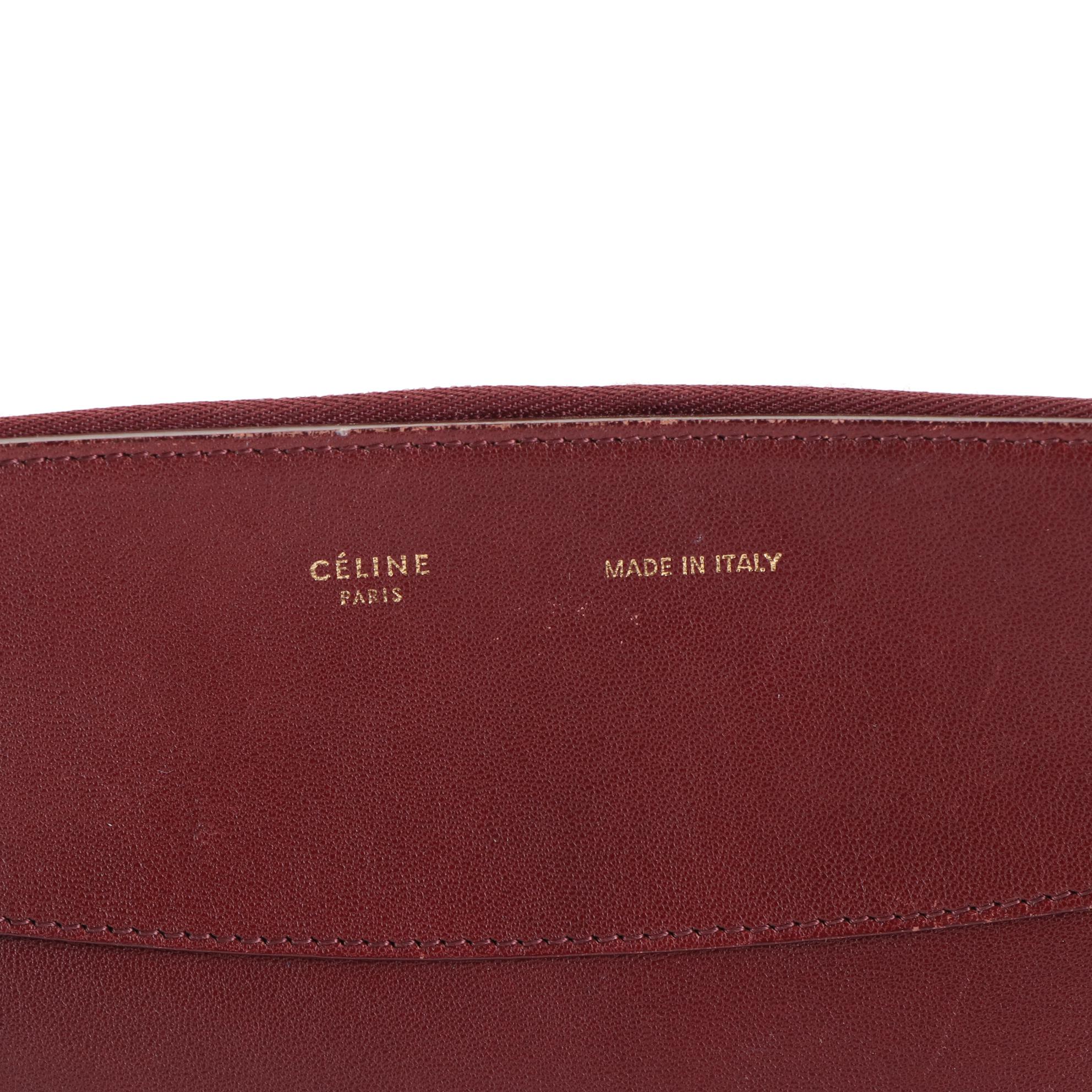 Céline Zip-Around Briefcase with Chain and Leather Straps