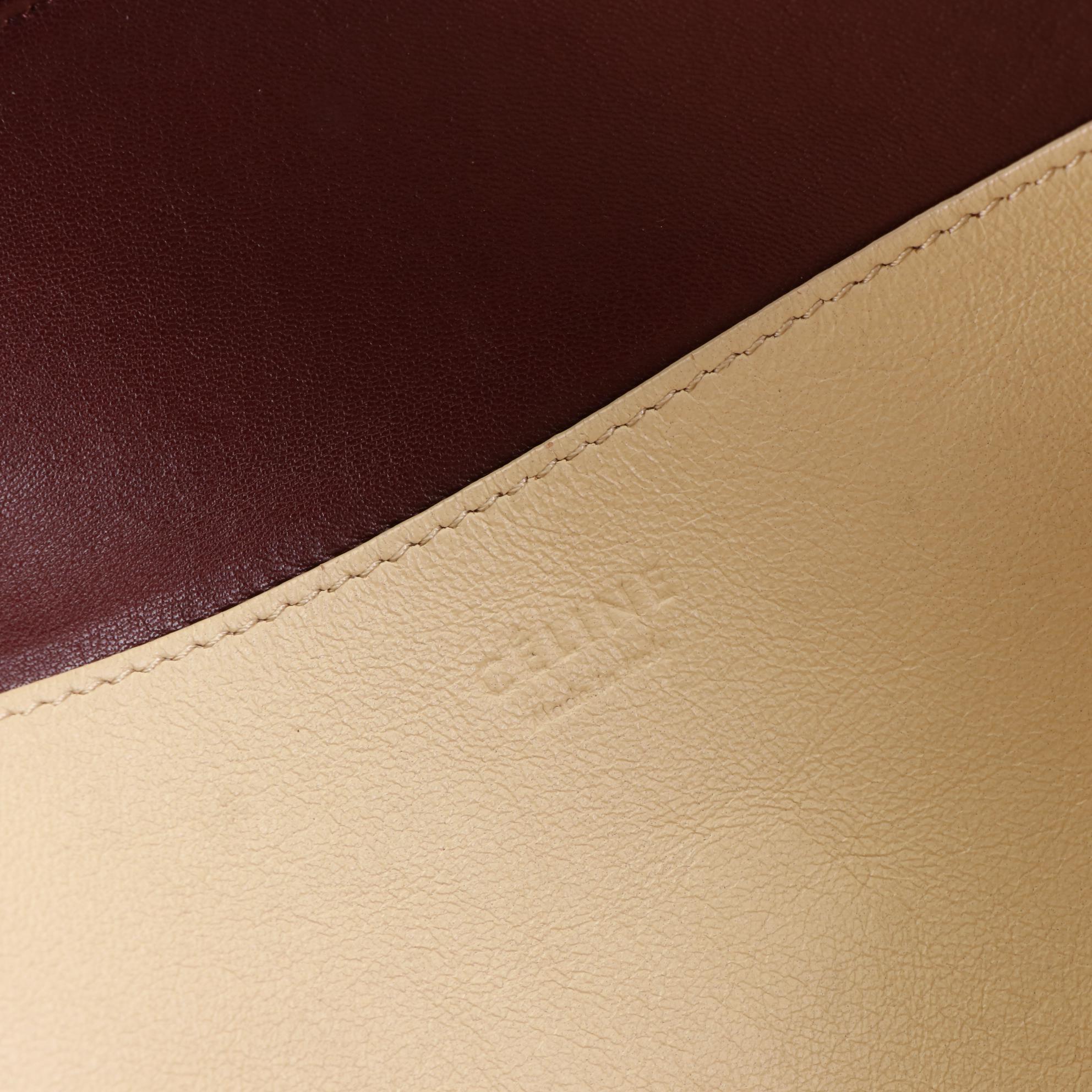 Céline Zip-Around Briefcase with Chain and Leather Straps