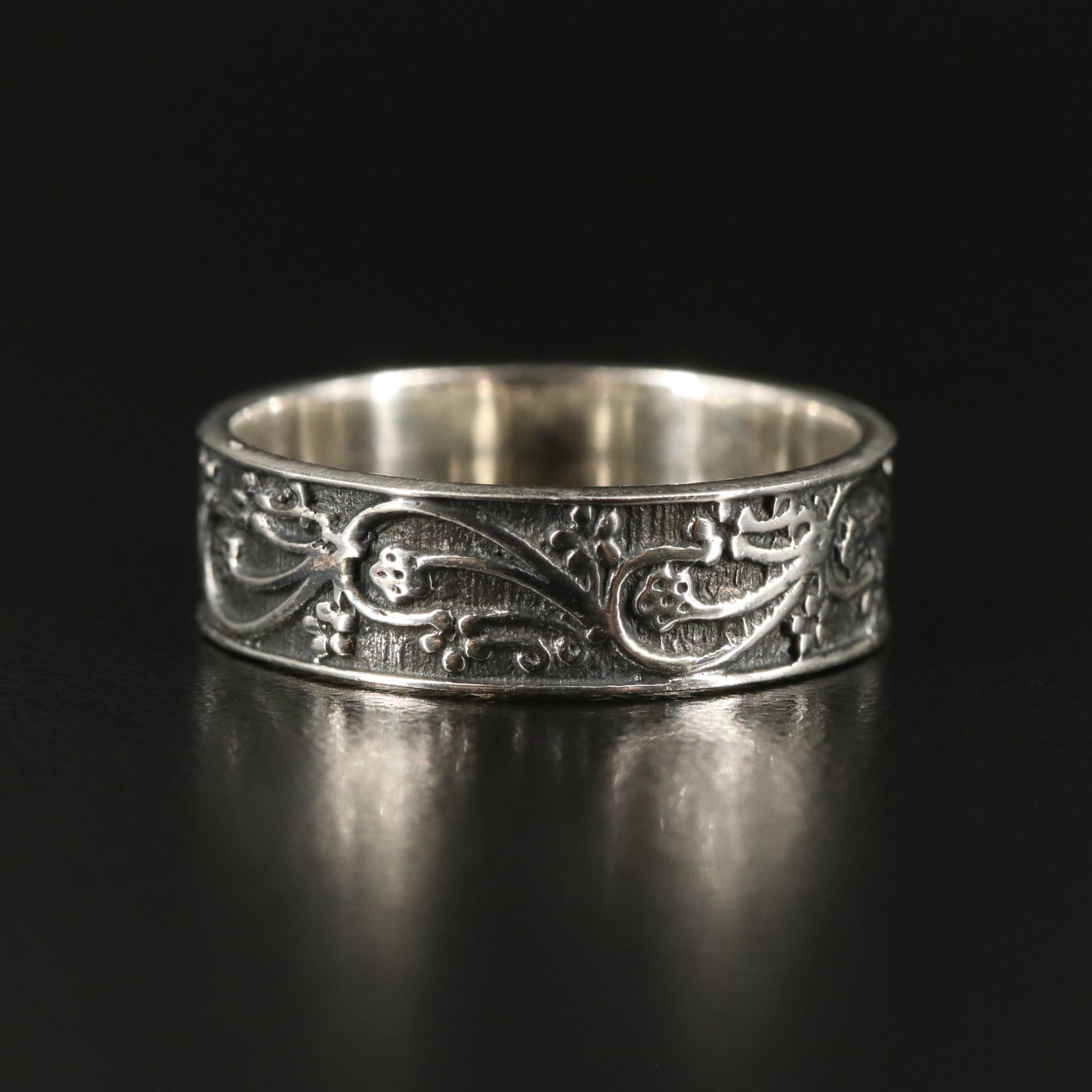 Sterling Textured Band