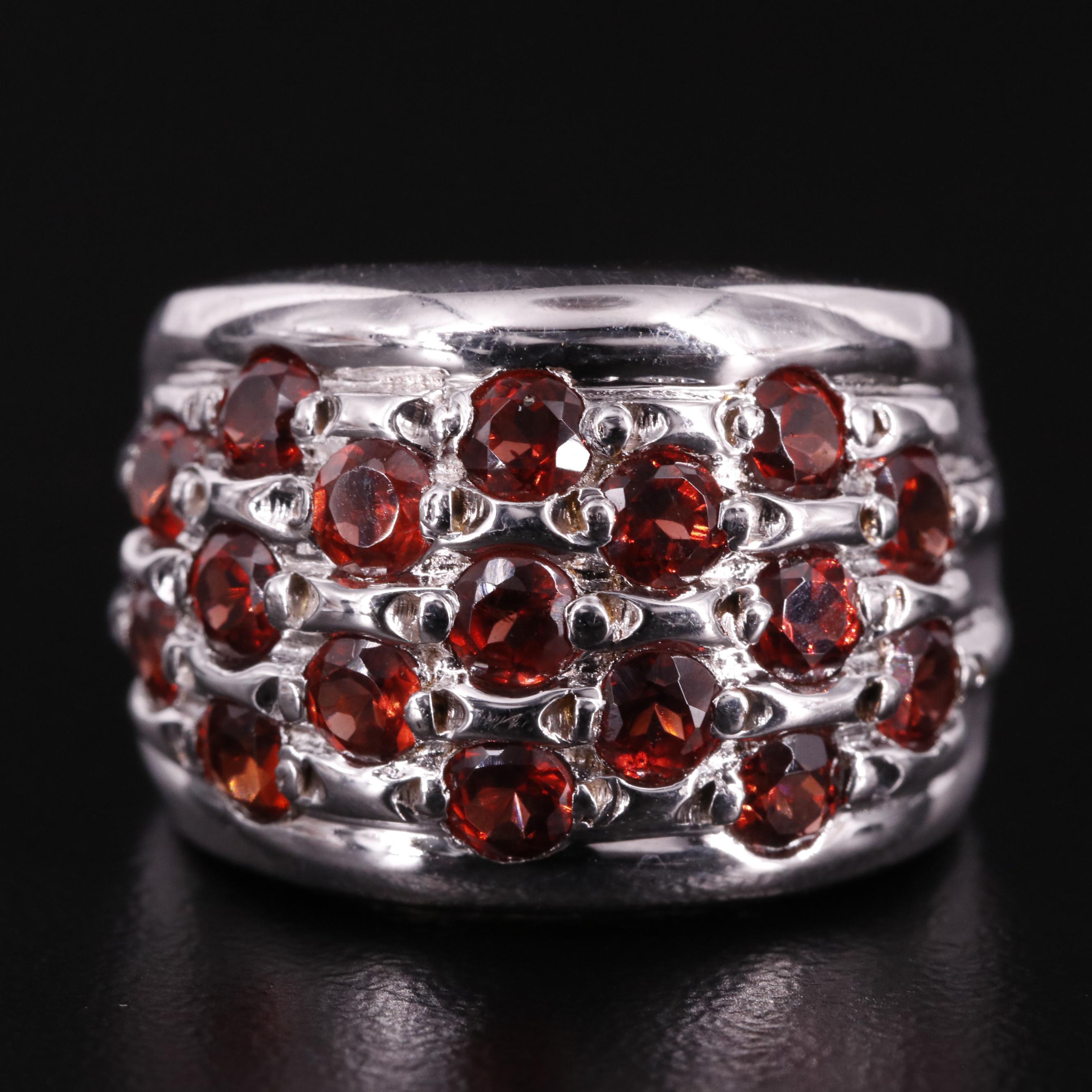 Sterling Garnet Ring