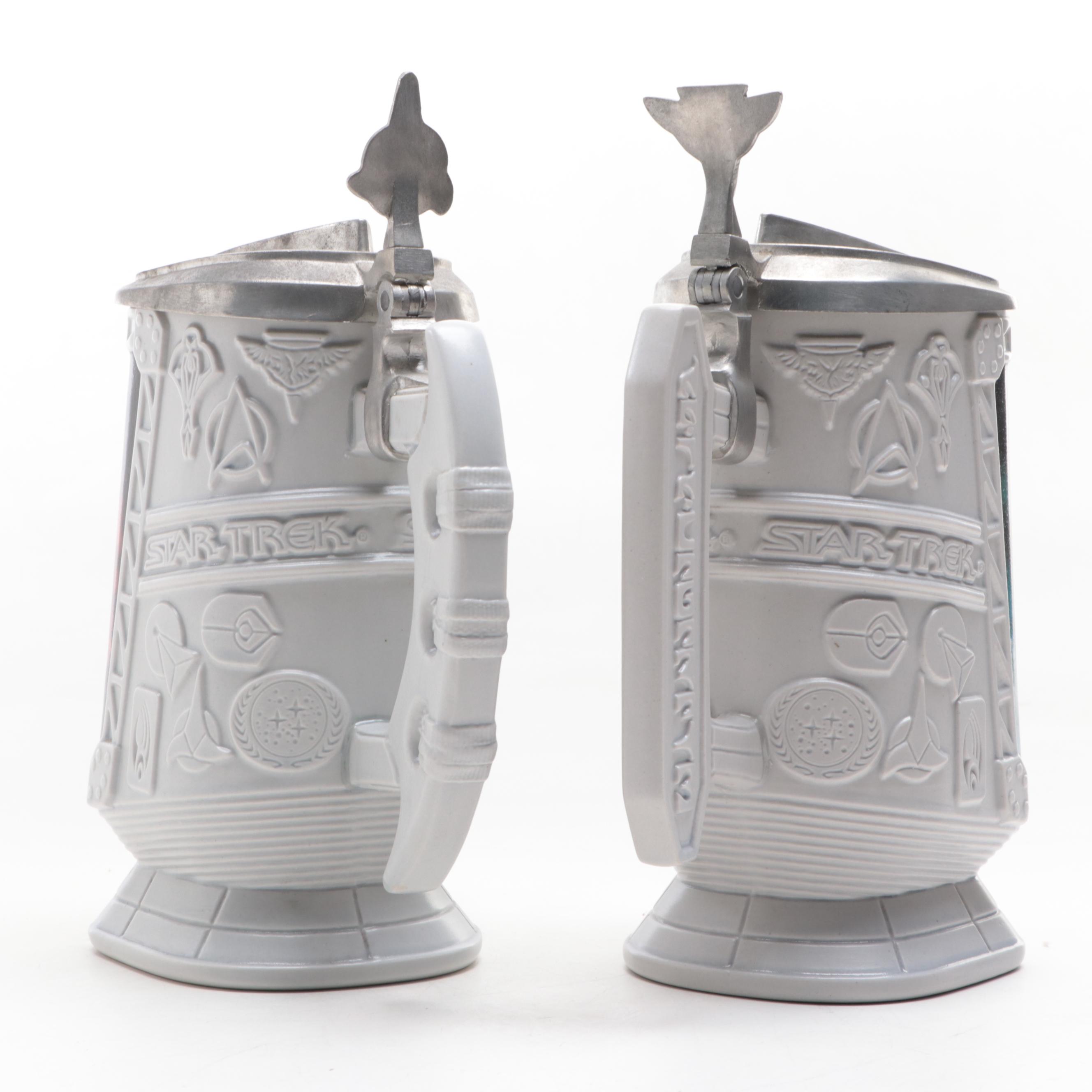 Longton Crown "Redemption" and "The Defector" Commemorative Star Trek Steins