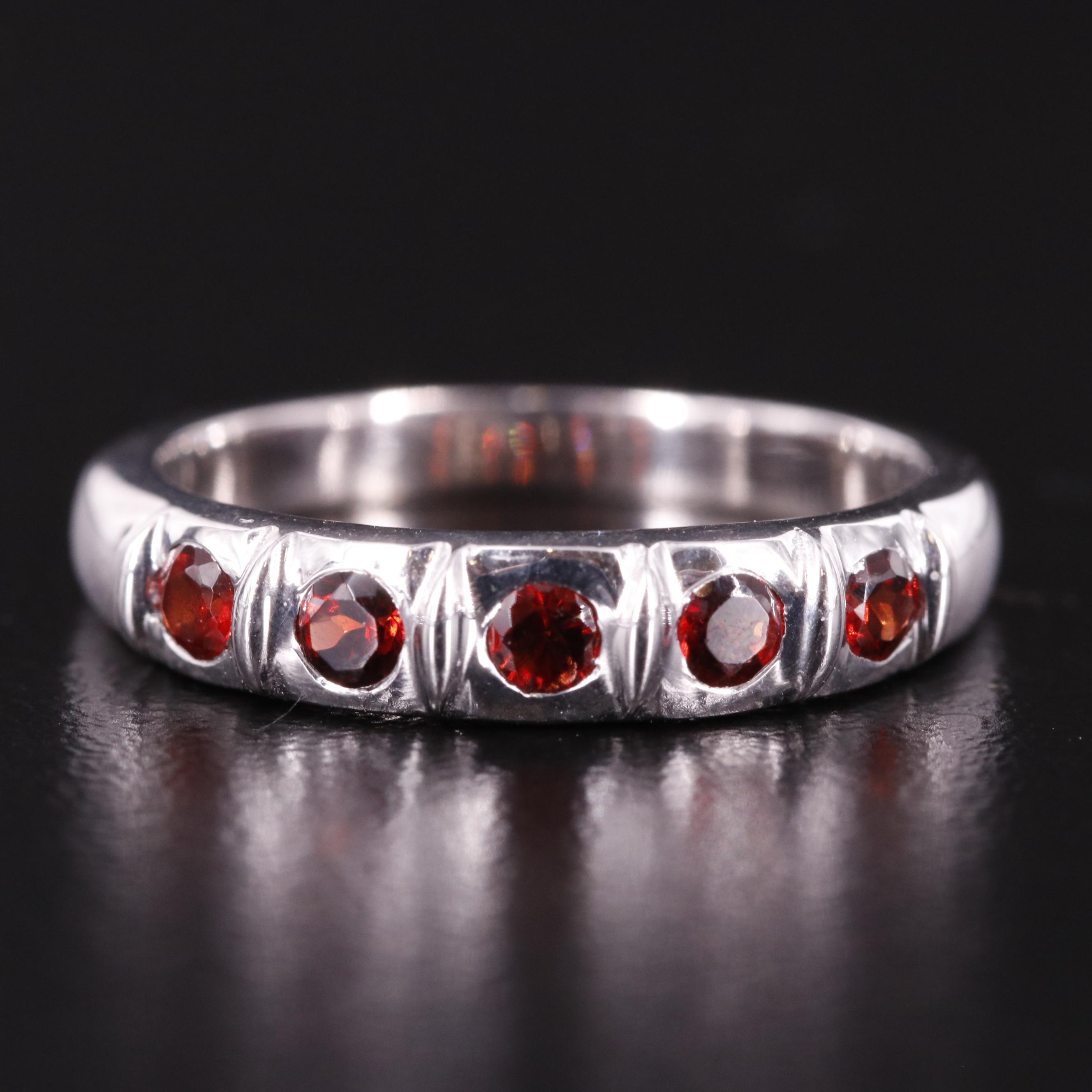 Sterling Garnet Band