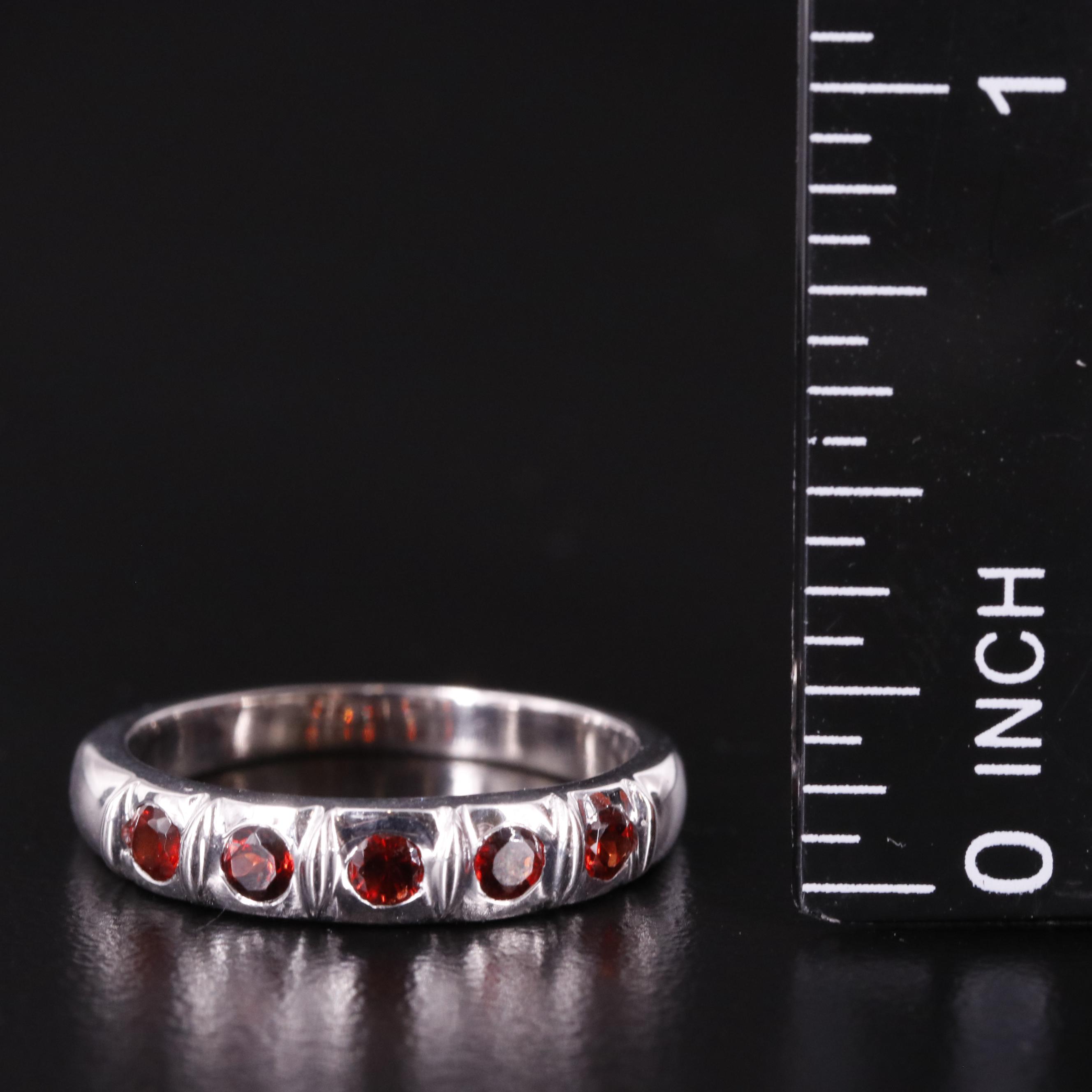 Sterling Garnet Band