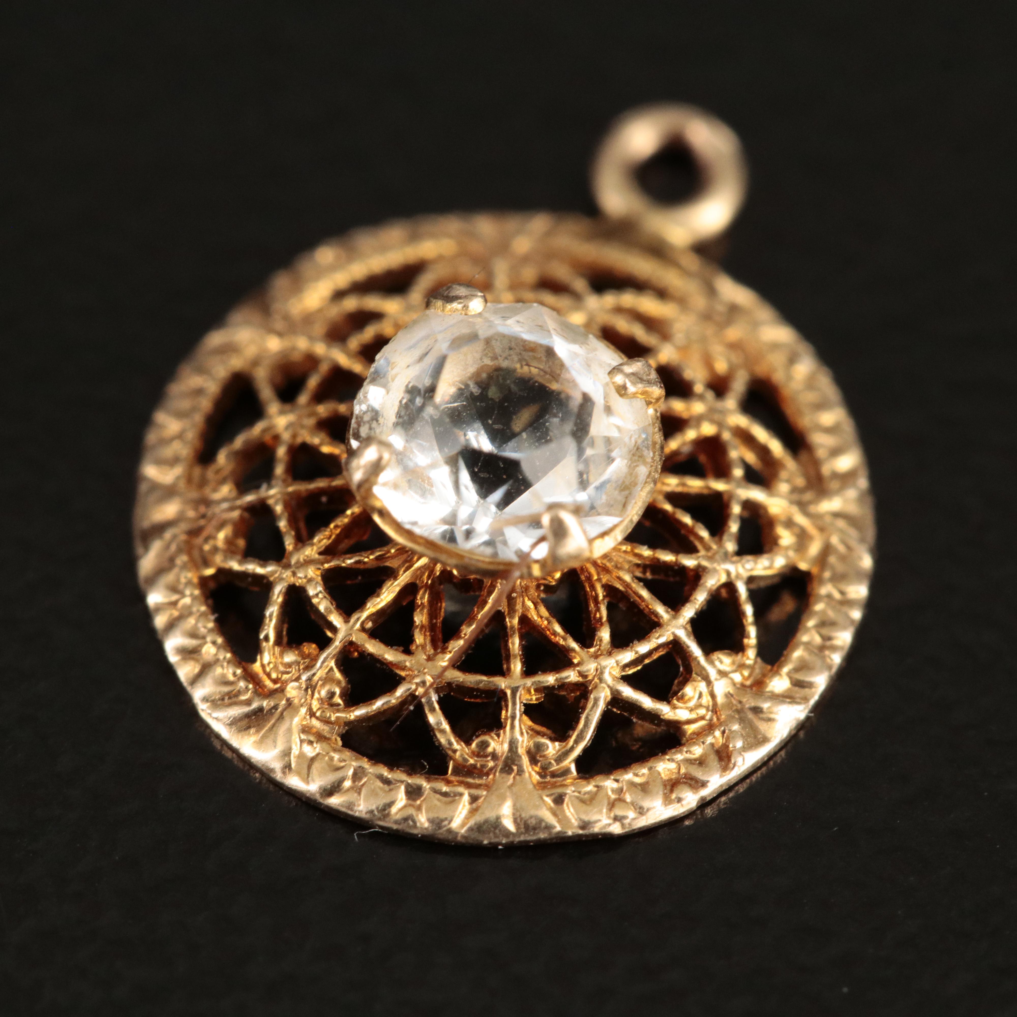 14K Single Earrings and 10K Pendant with Pearl, Ruby and Cubic Zirconia