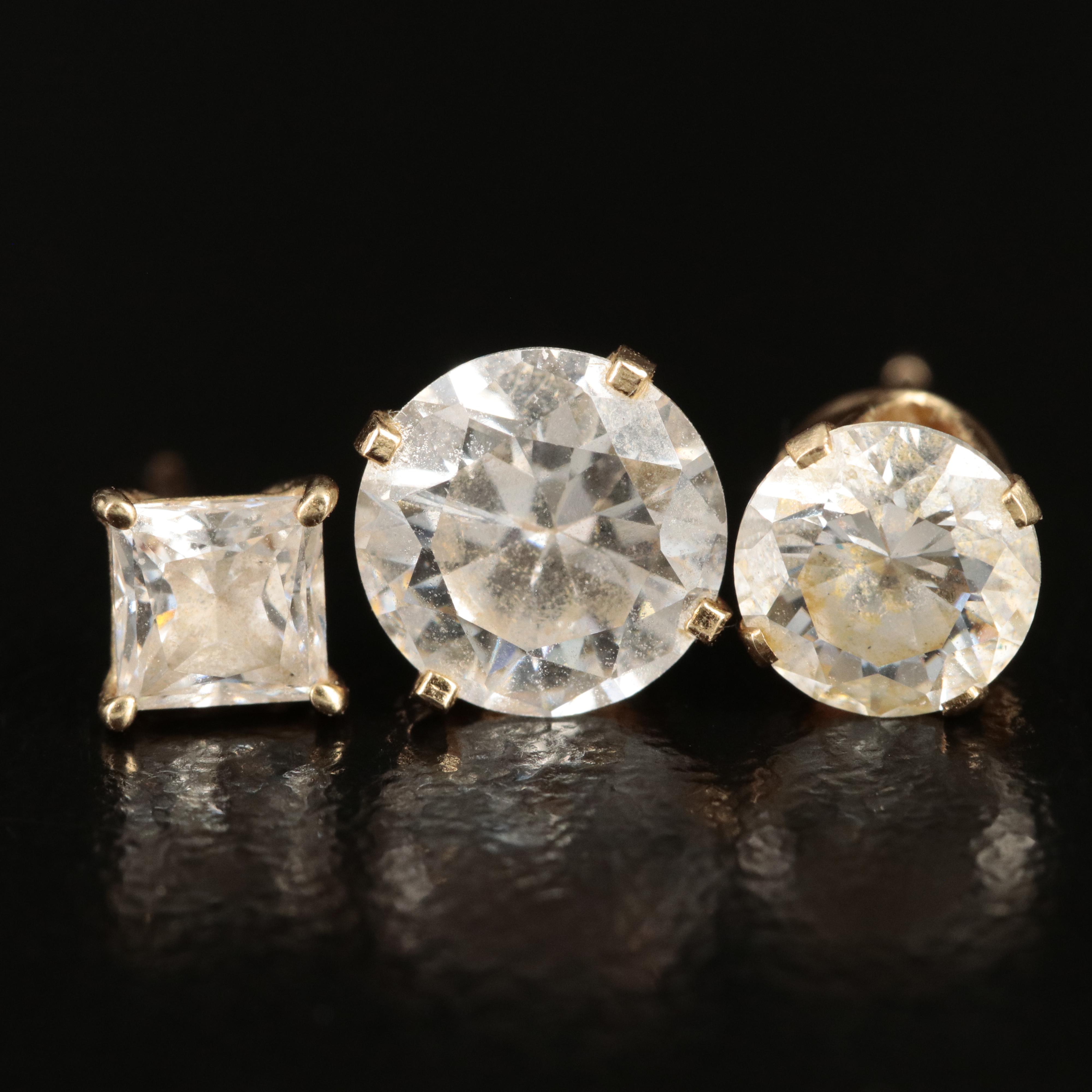 14K Single Earrings and 10K Pendant with Pearl, Ruby and Cubic Zirconia