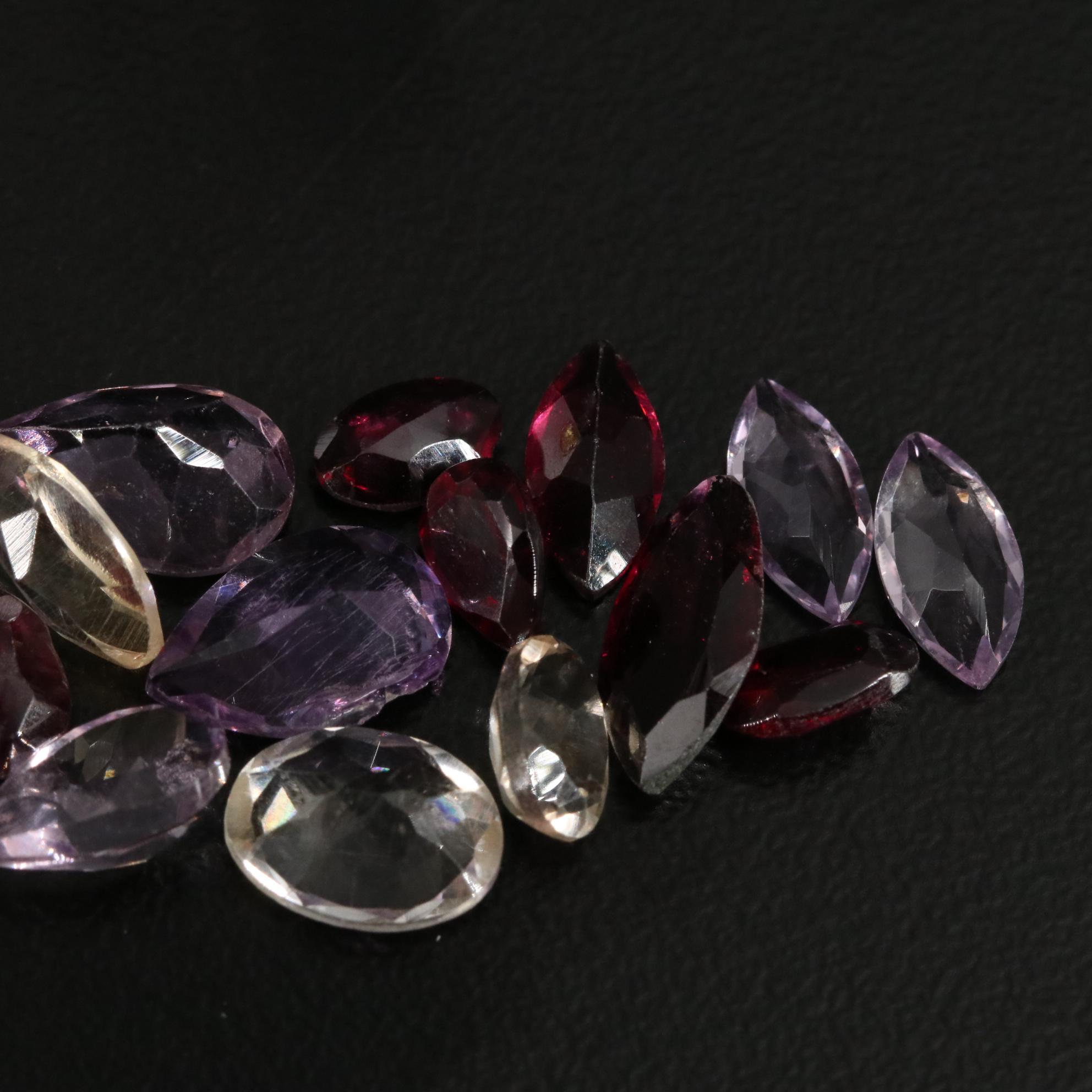 Loose 18.10 CTW Amethyst, Garnet, and Citrine Lot