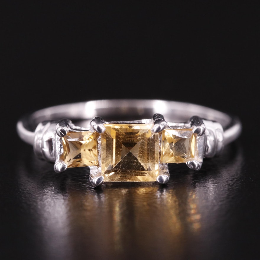 Sterling Citrine Ring