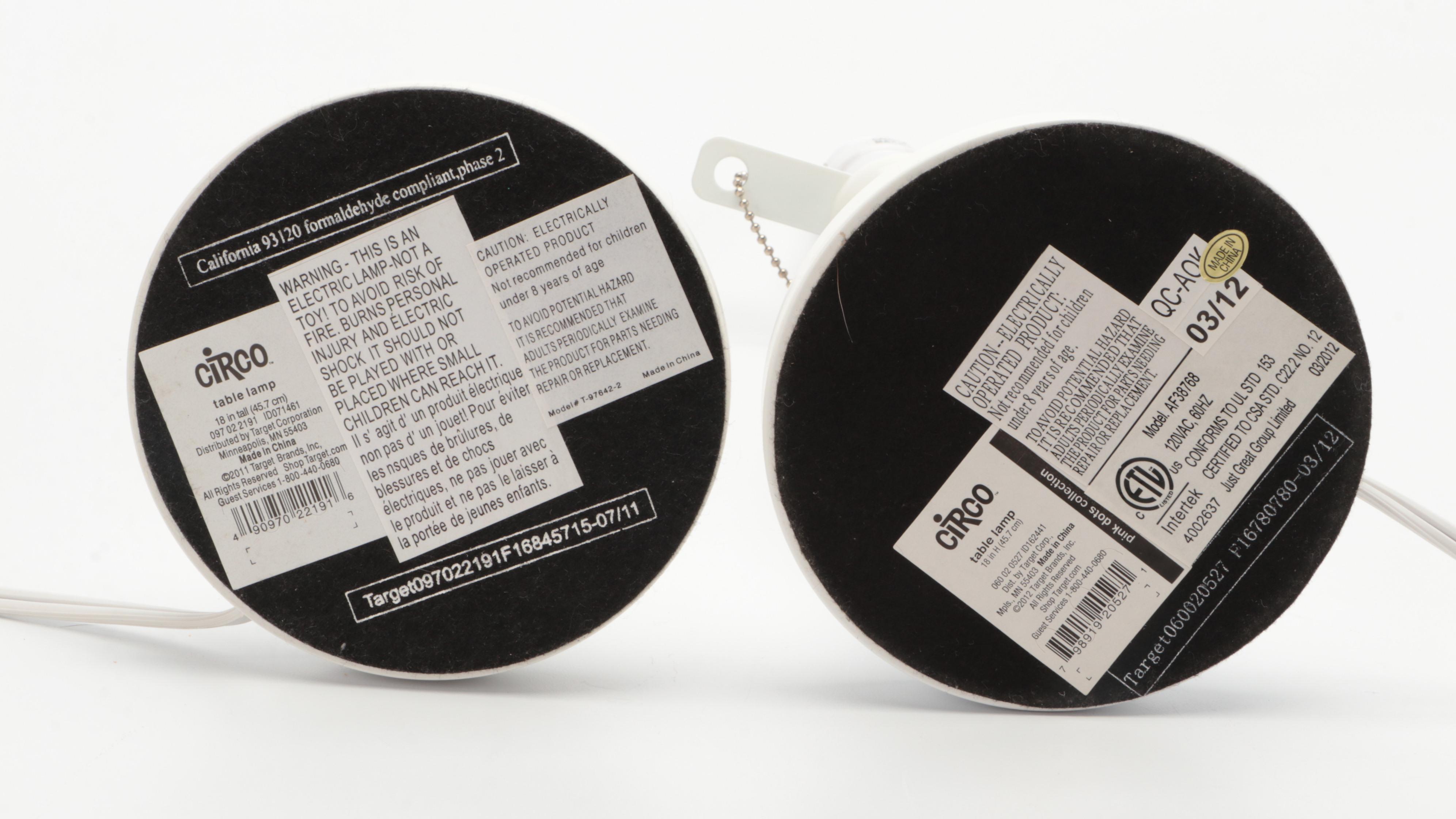 Circo for Target Boudoir Lamps With Custom Shades, Contemporary