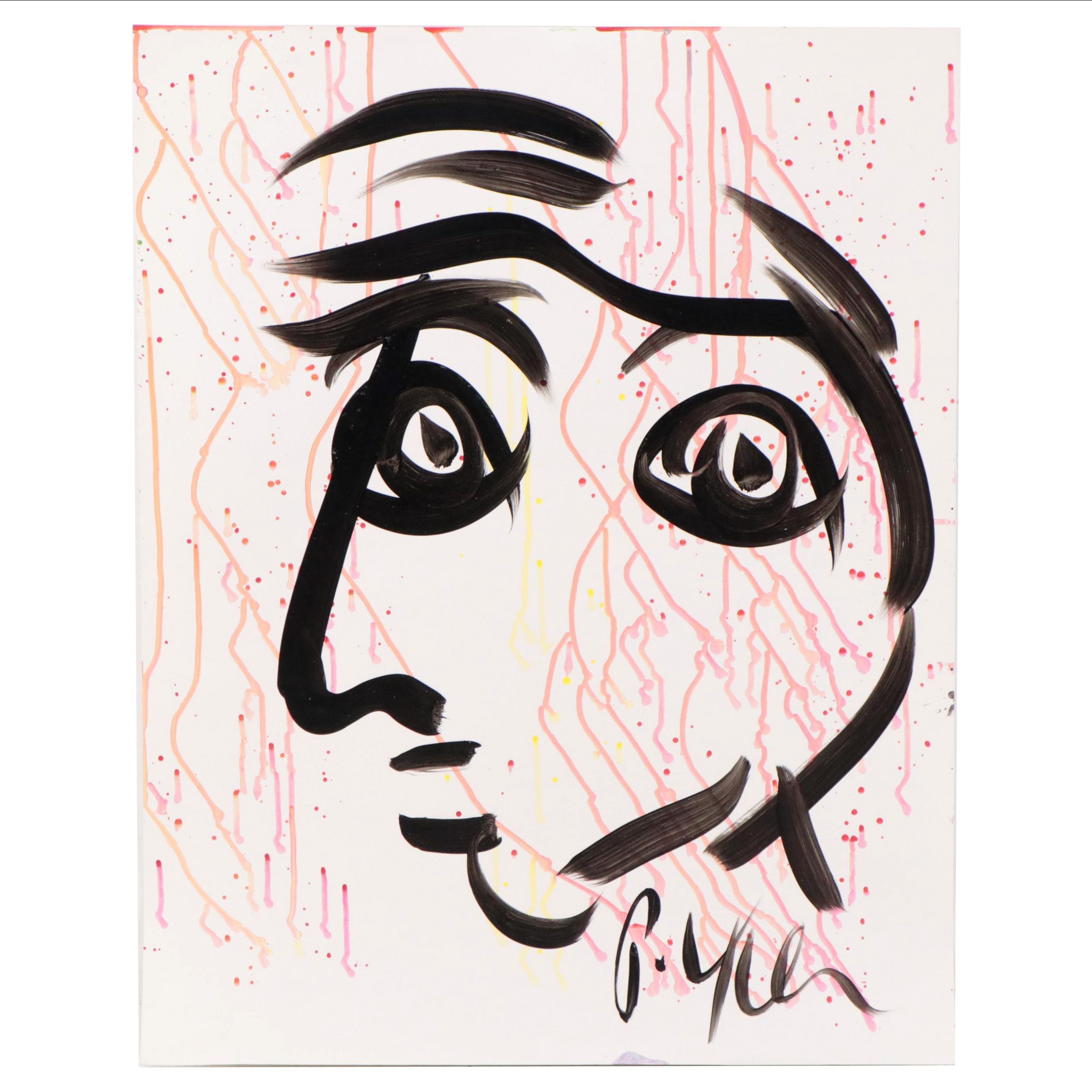 Peter Keil Abstract Portrait Acrylic Painting