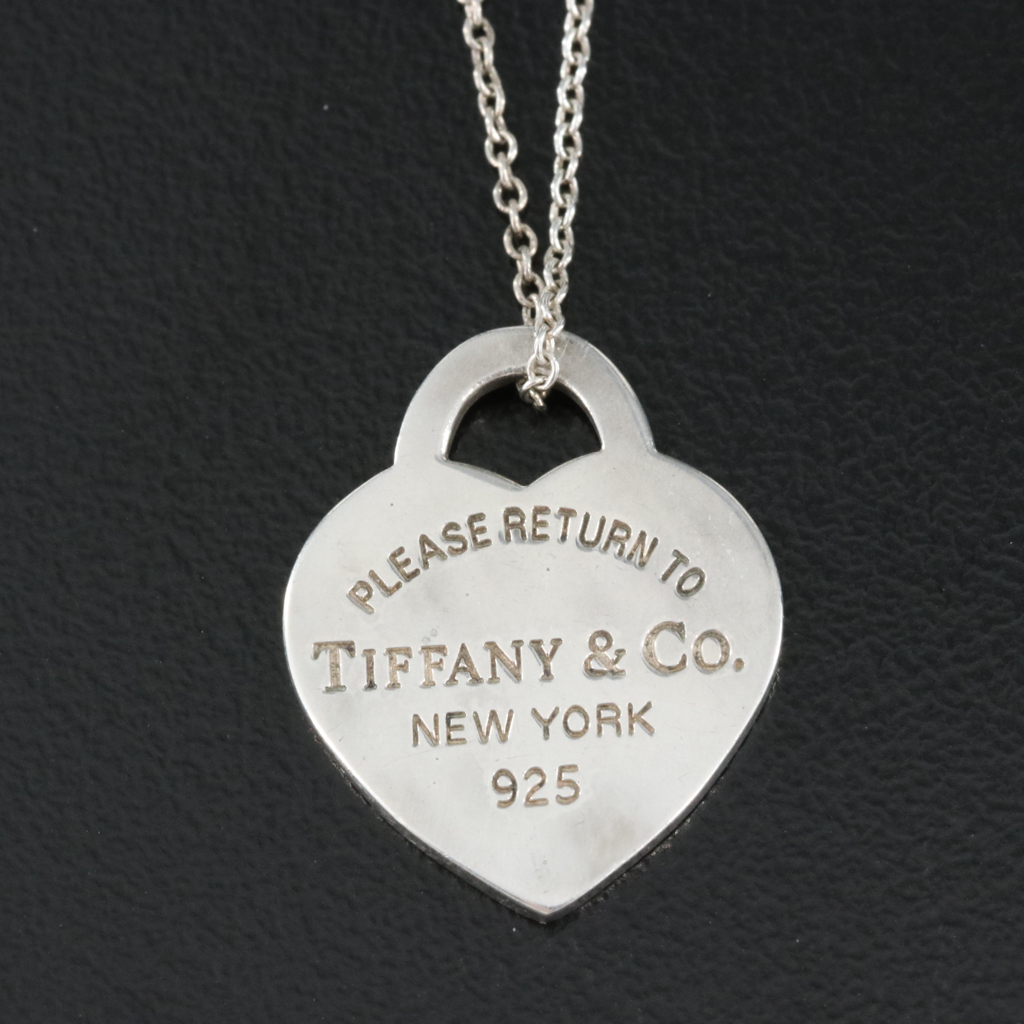 Tiffany & Co. "Return to Tiffany" Sterling Heart Pendant Necklace