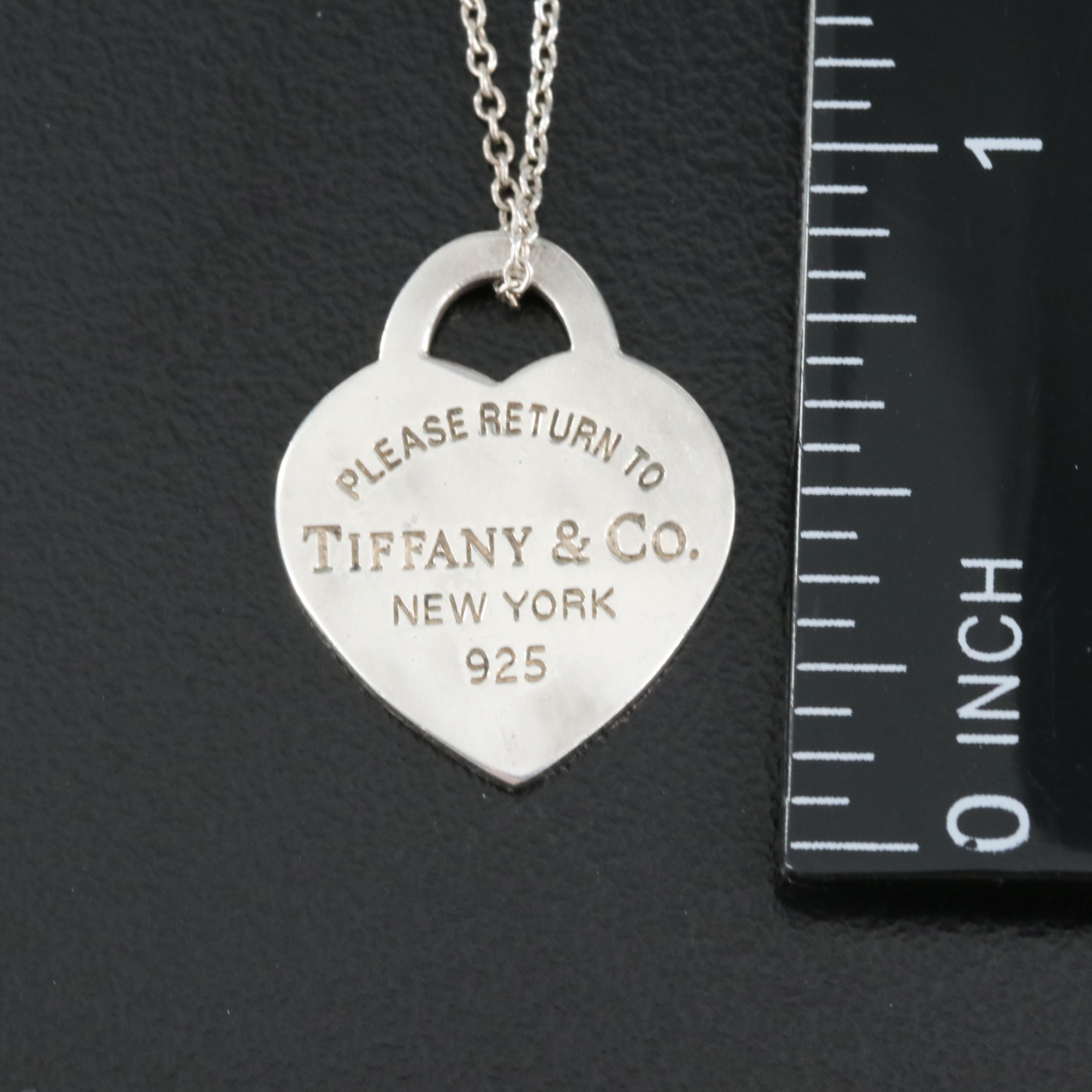 Tiffany & Co. "Return to Tiffany" Sterling Heart Pendant Necklace