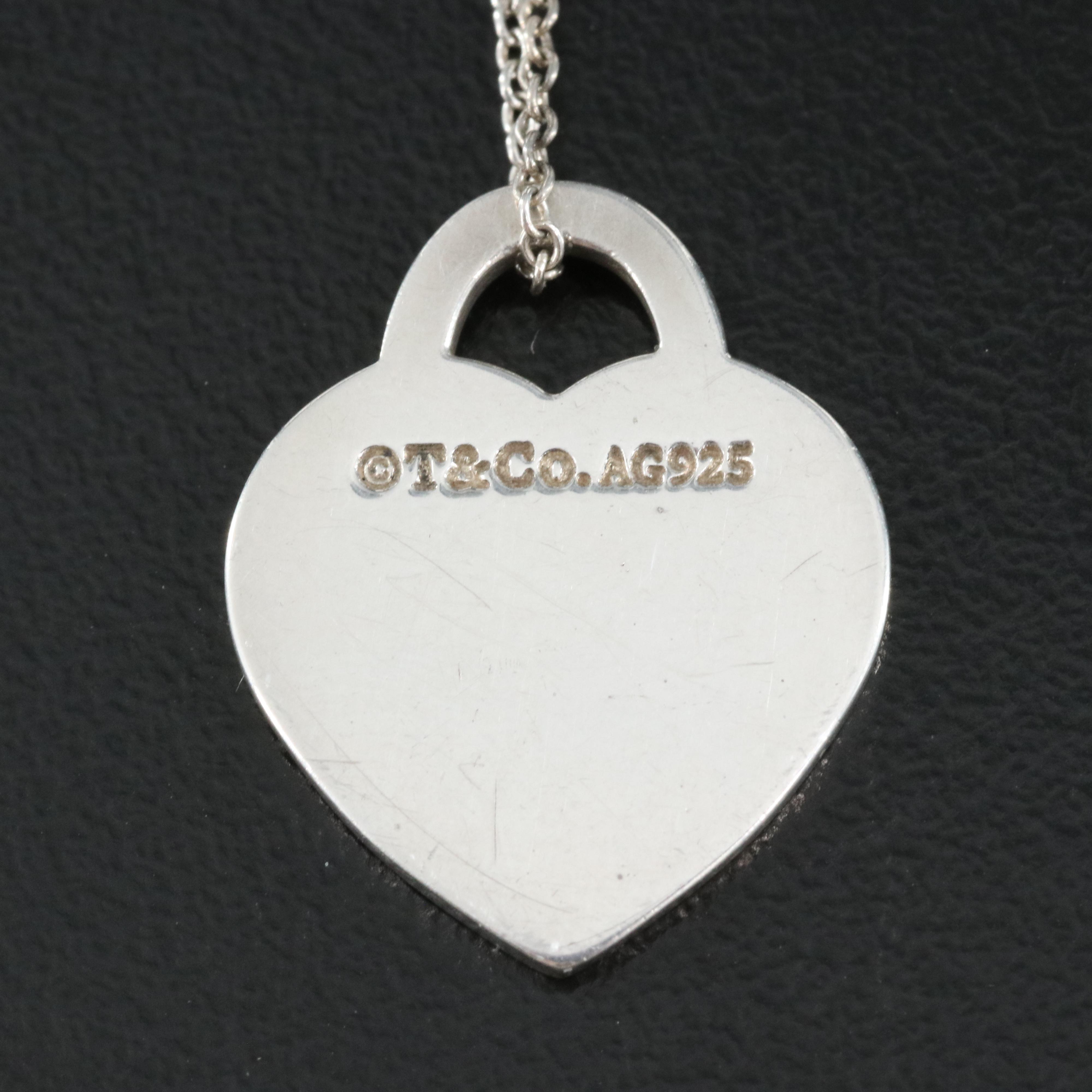 Tiffany & Co. "Return to Tiffany" Sterling Heart Pendant Necklace