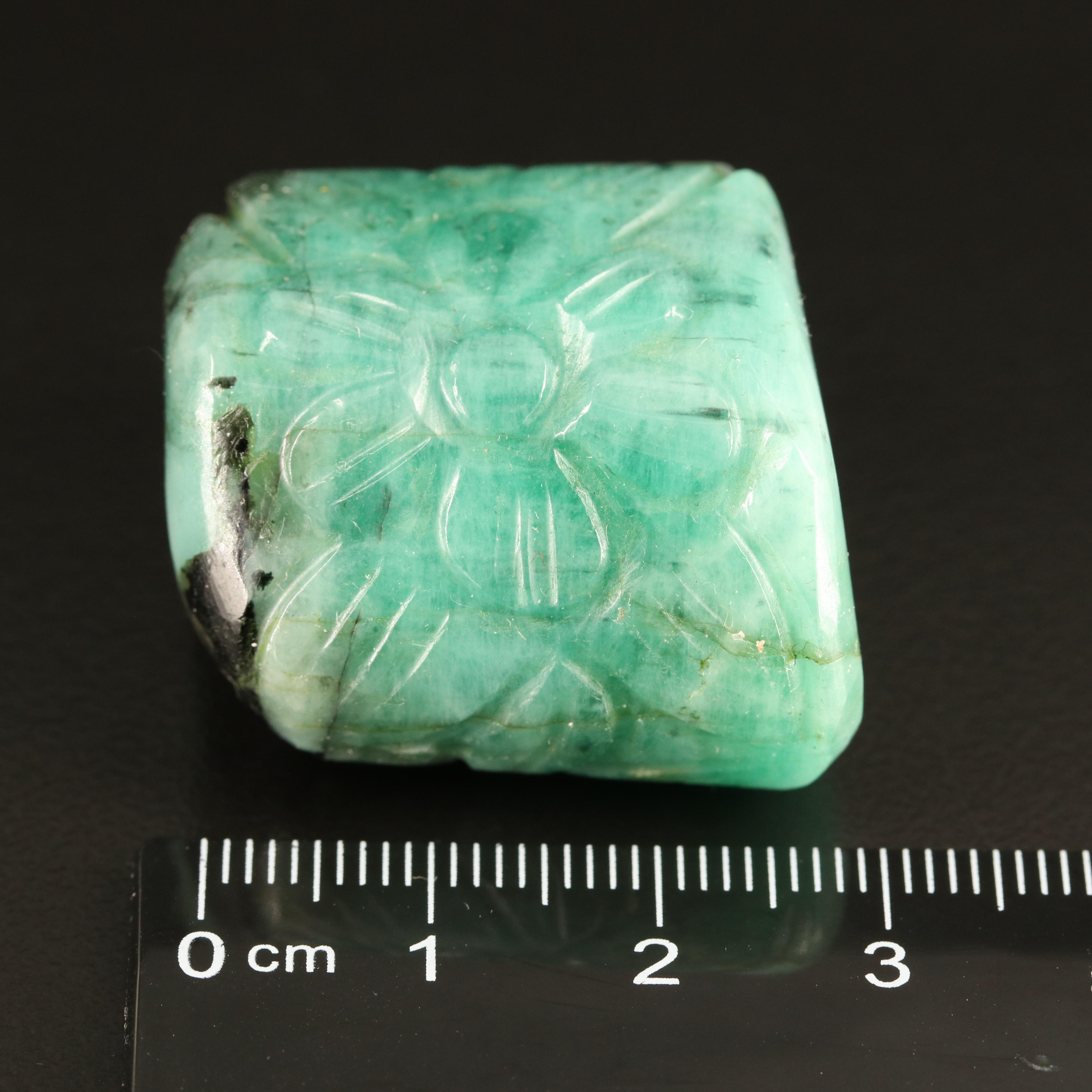 Loose 280.32 CT Carved Emeralds