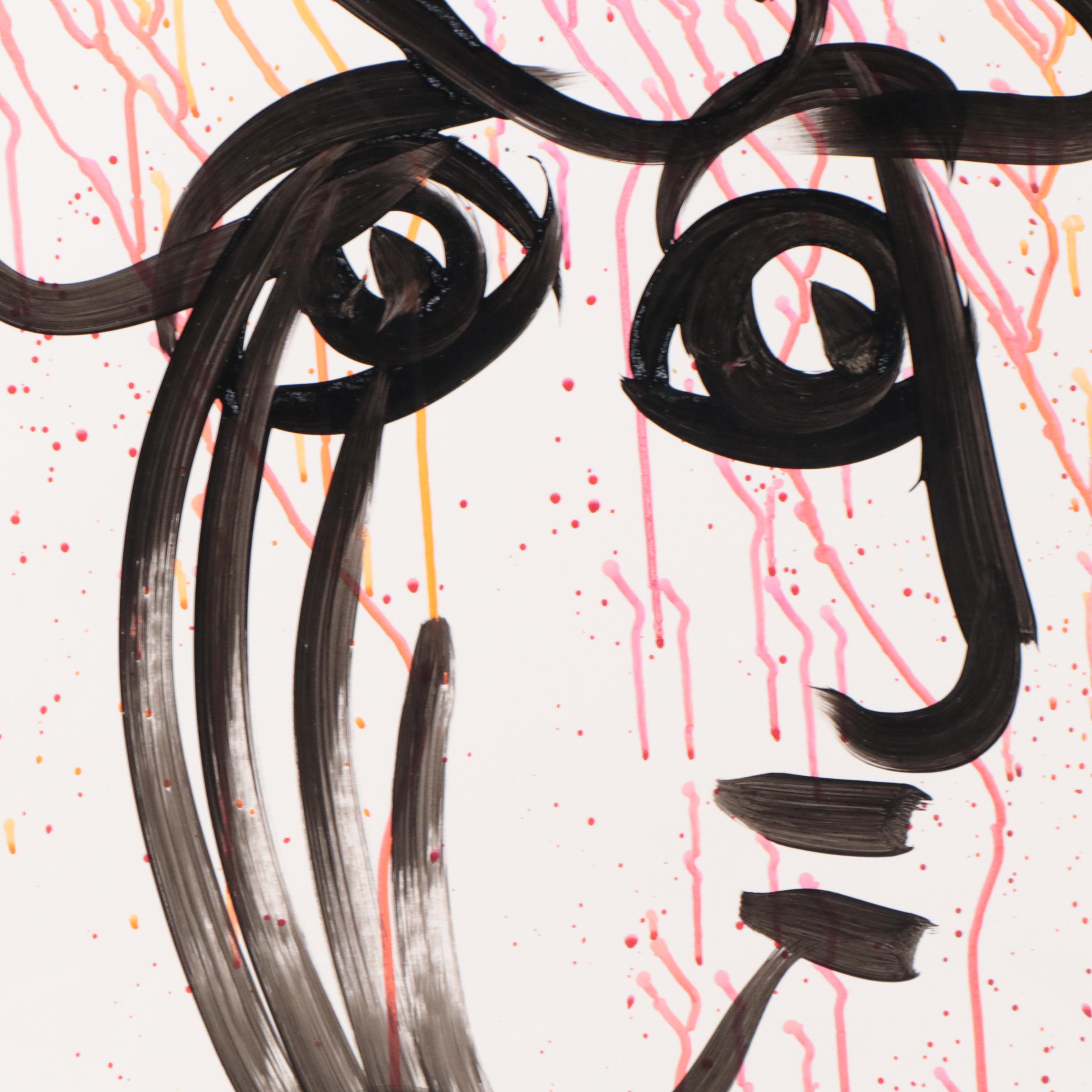 Peter Keil Abstract Portrait Acrylic Painting