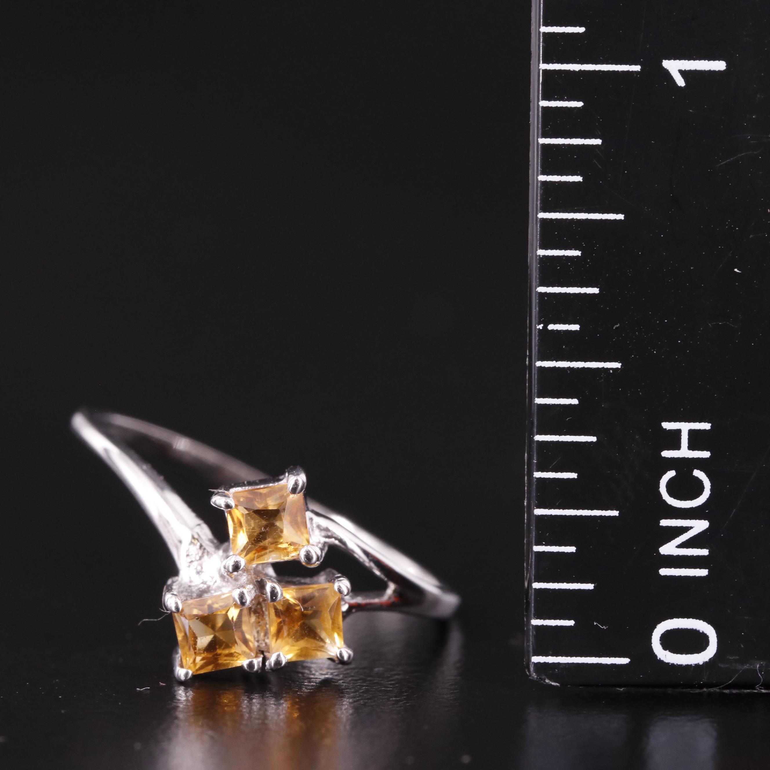Sterling Citrine Ring